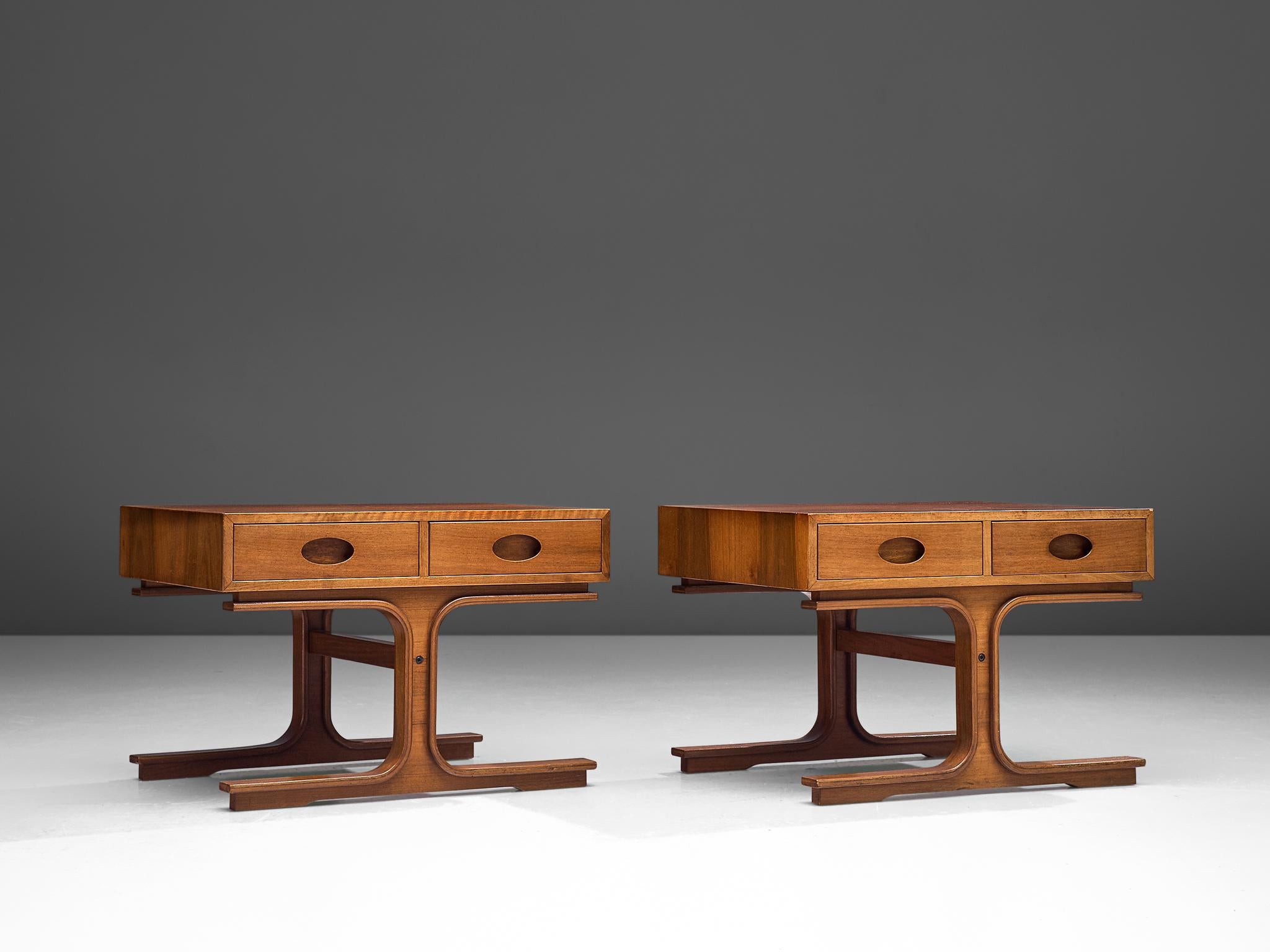 Mid-Century Modern Pair of Side Tables by Gianfranco Frattini