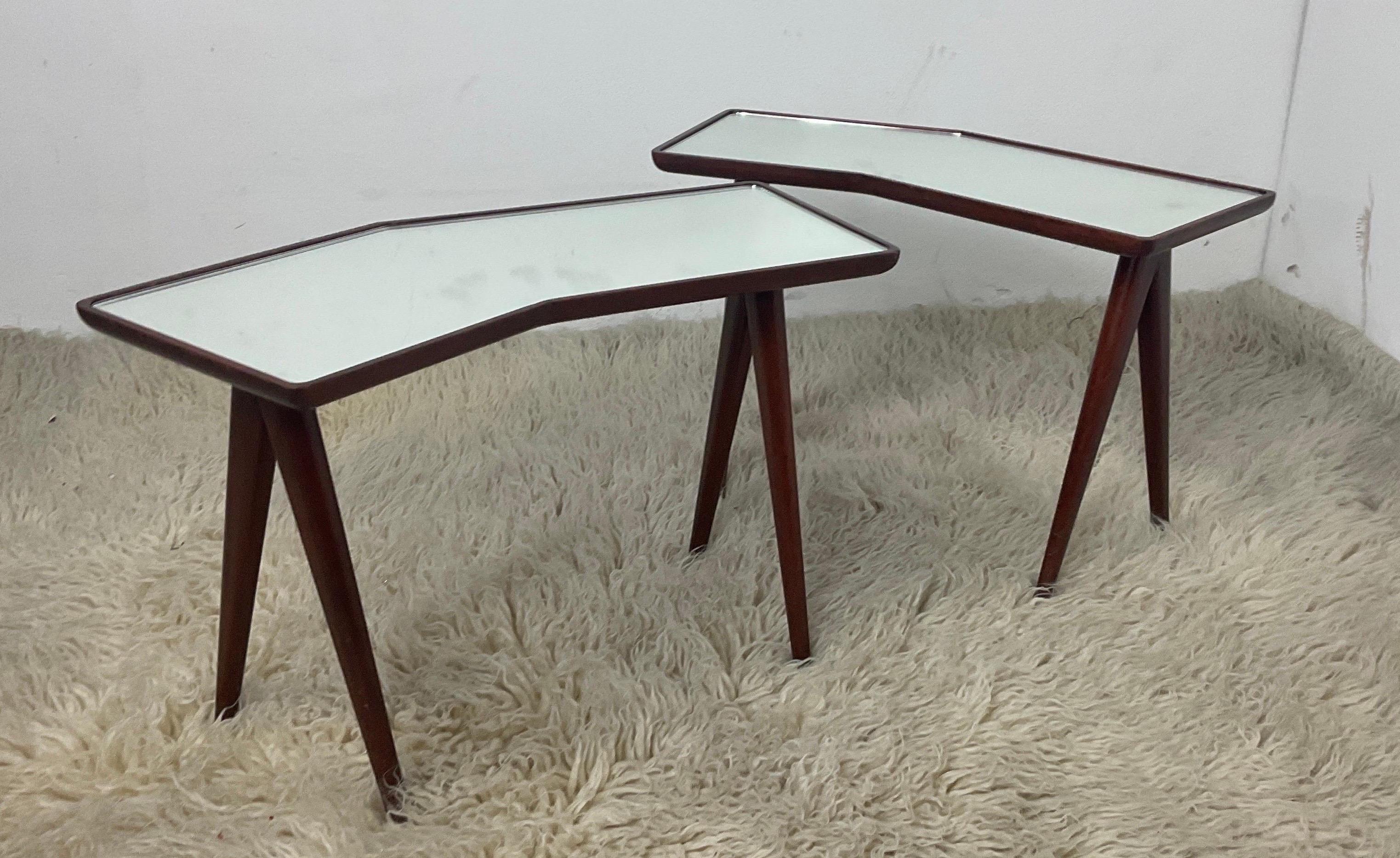 Pair of side tables by Gio Ponti for Fontana Arte, 1950s For Sale 4