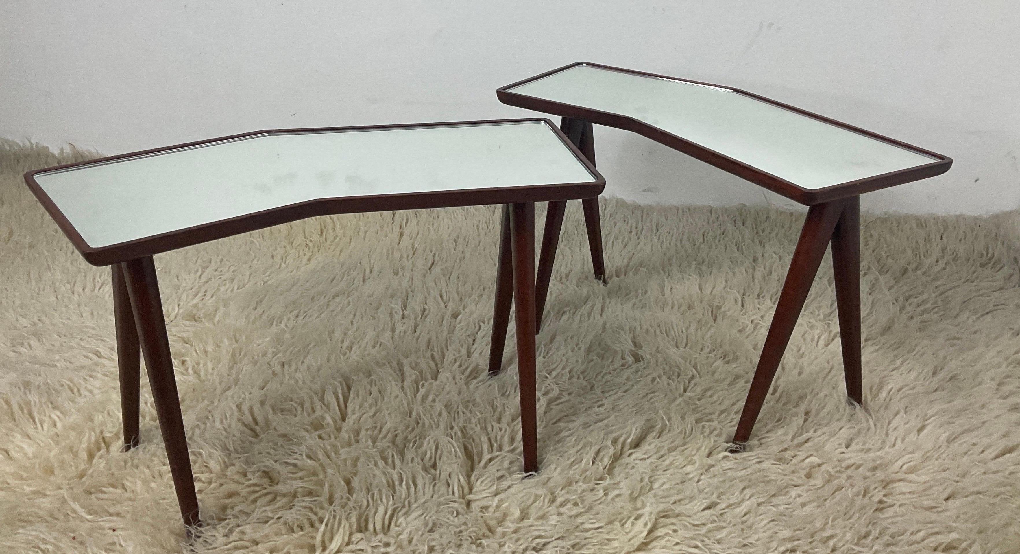Pair of side tables by Gio Ponti for Fontana Arte, 1950s For Sale 5