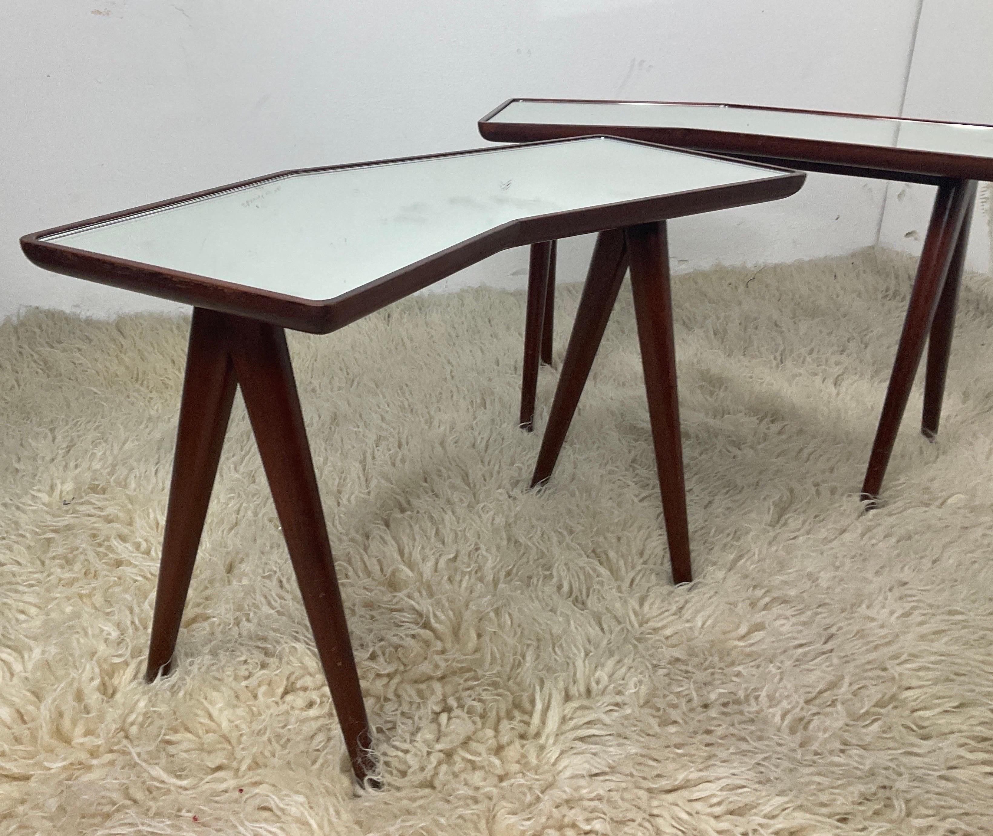 Pair of side tables by Gio Ponti for Fontana Arte, 1950s For Sale 6