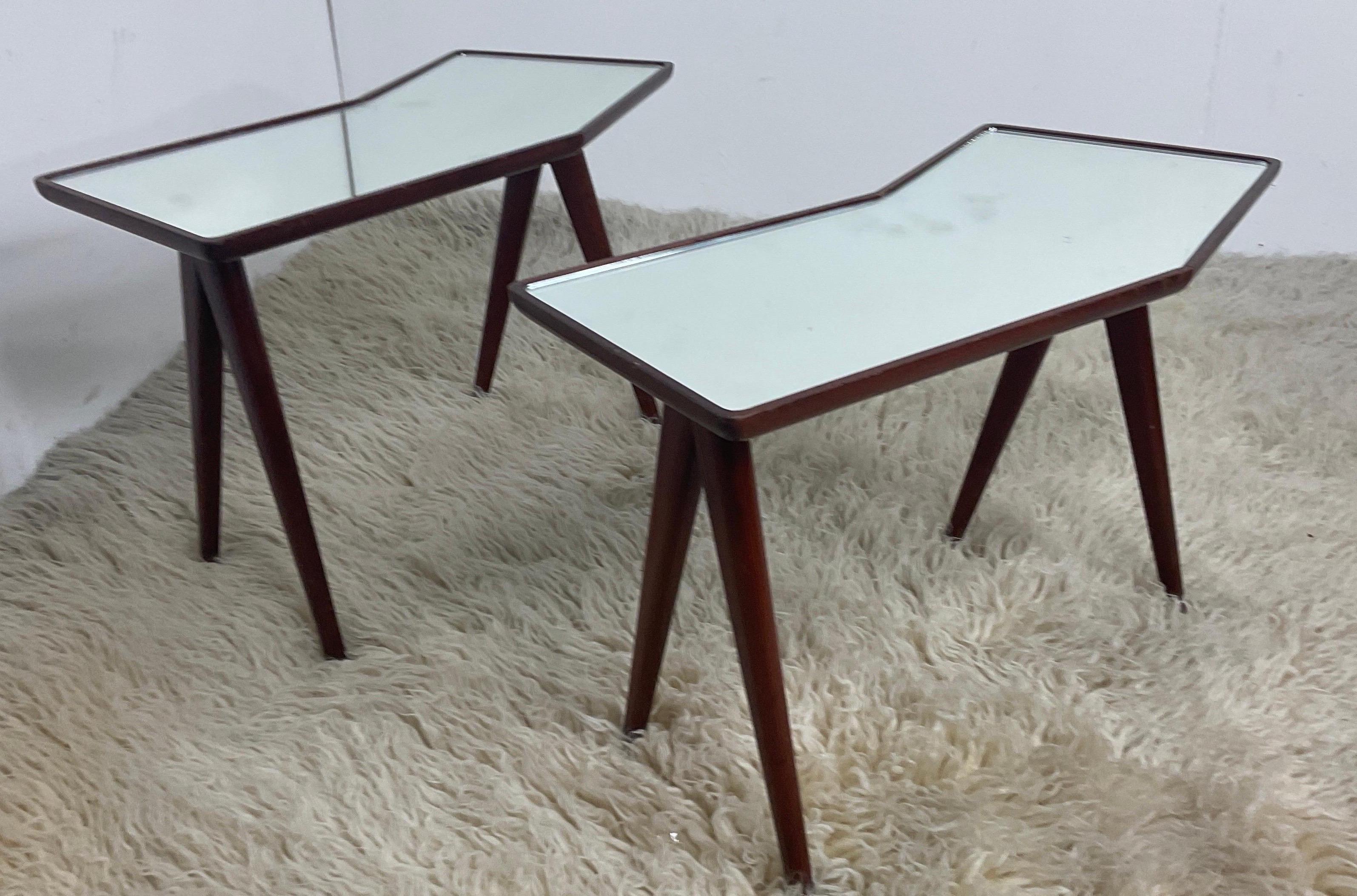 Pair of side tables by Gio Ponti for Fontana Arte, 1950s For Sale 8