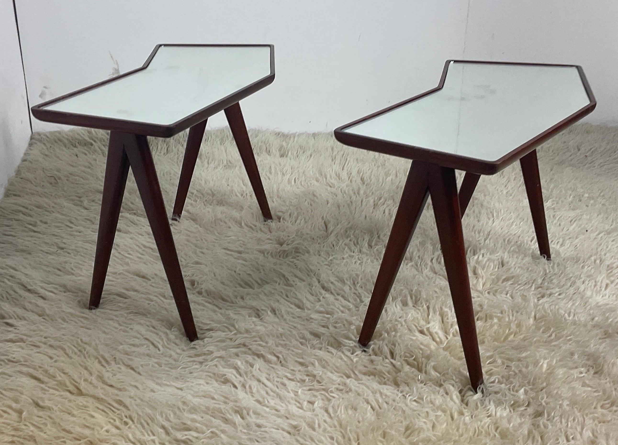 Pair of side tables by Gio Ponti for Fontana Arte, 1950s For Sale 11