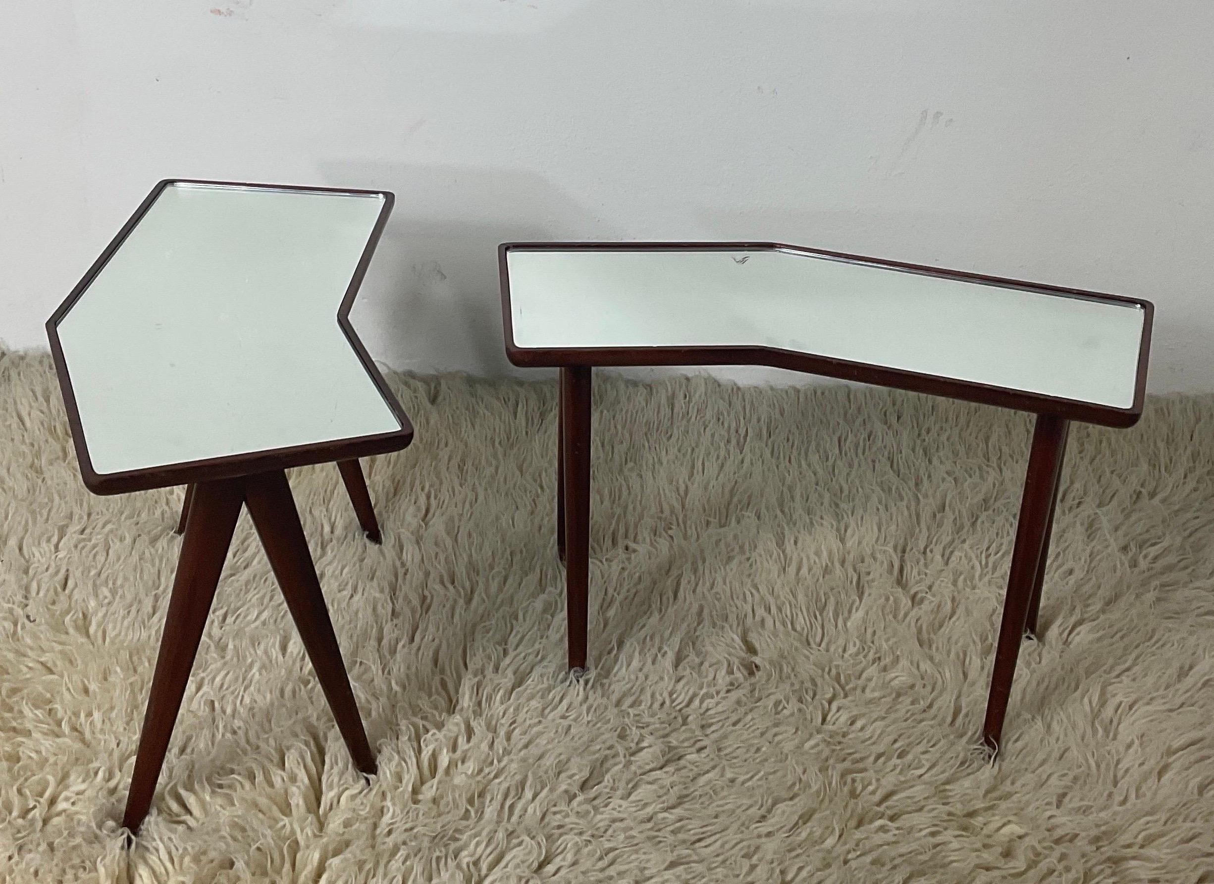 Pair of side tables by Gio Ponti for Fontana Arte, 1950s For Sale 1