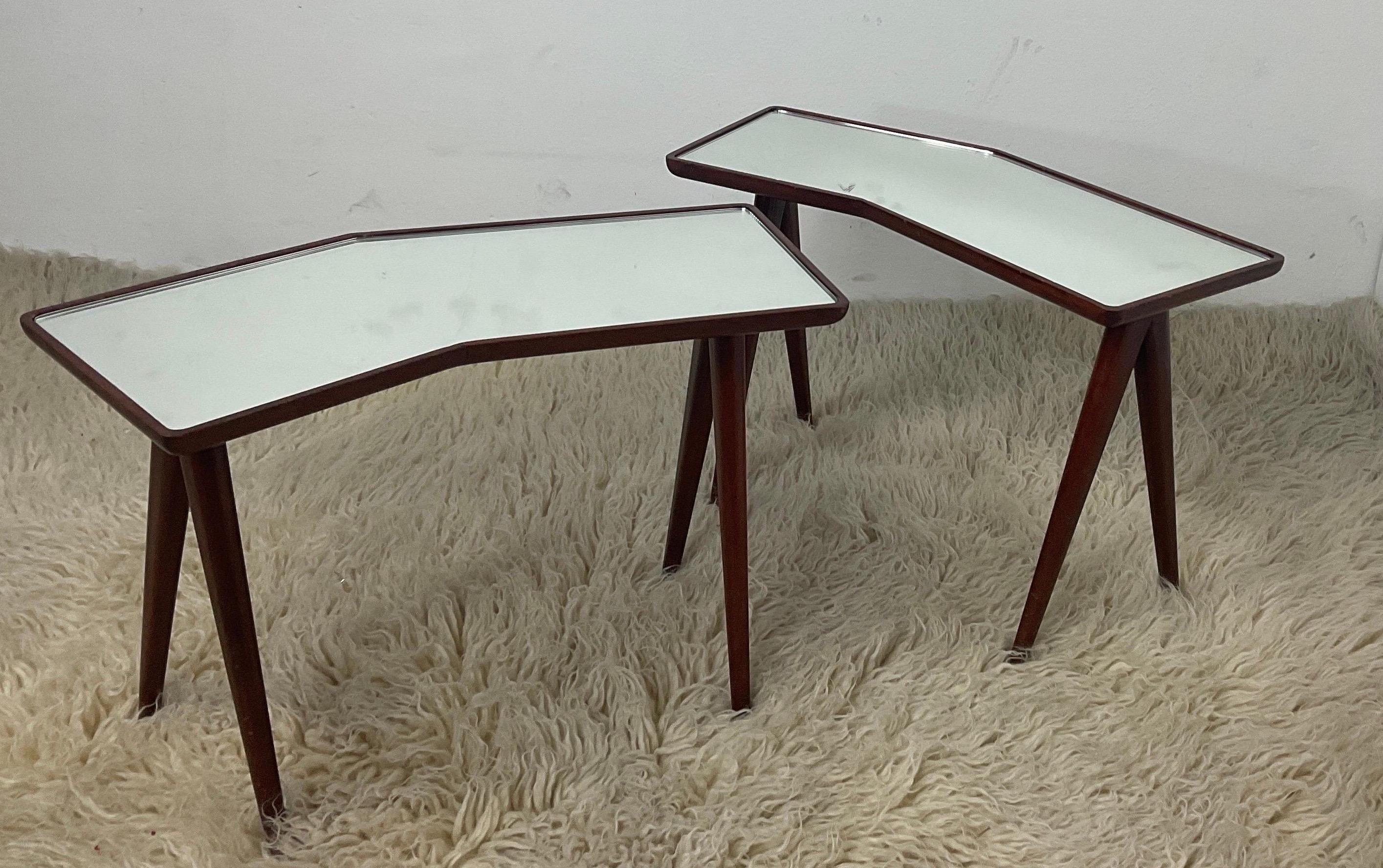 Pair of side tables by Gio Ponti for Fontana Arte, 1950s For Sale 3