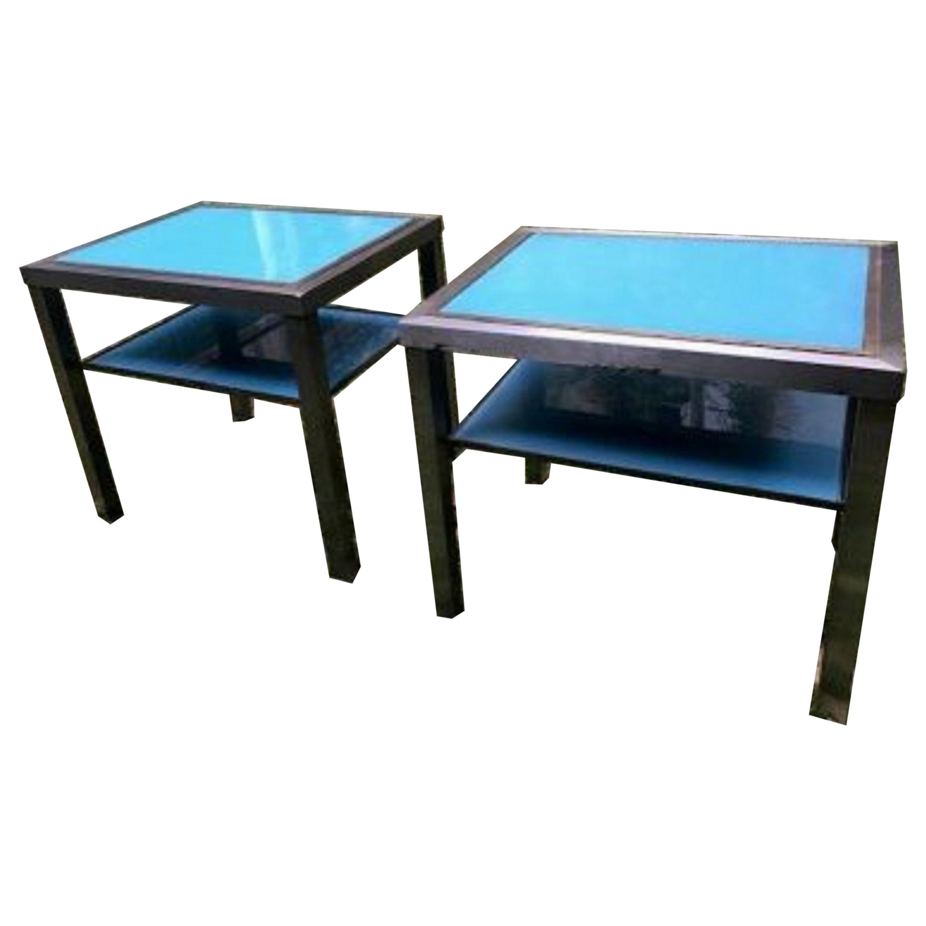Pair of Side Tables by Guy Lefèvre Produced by Jansen in the 1970s For Sale