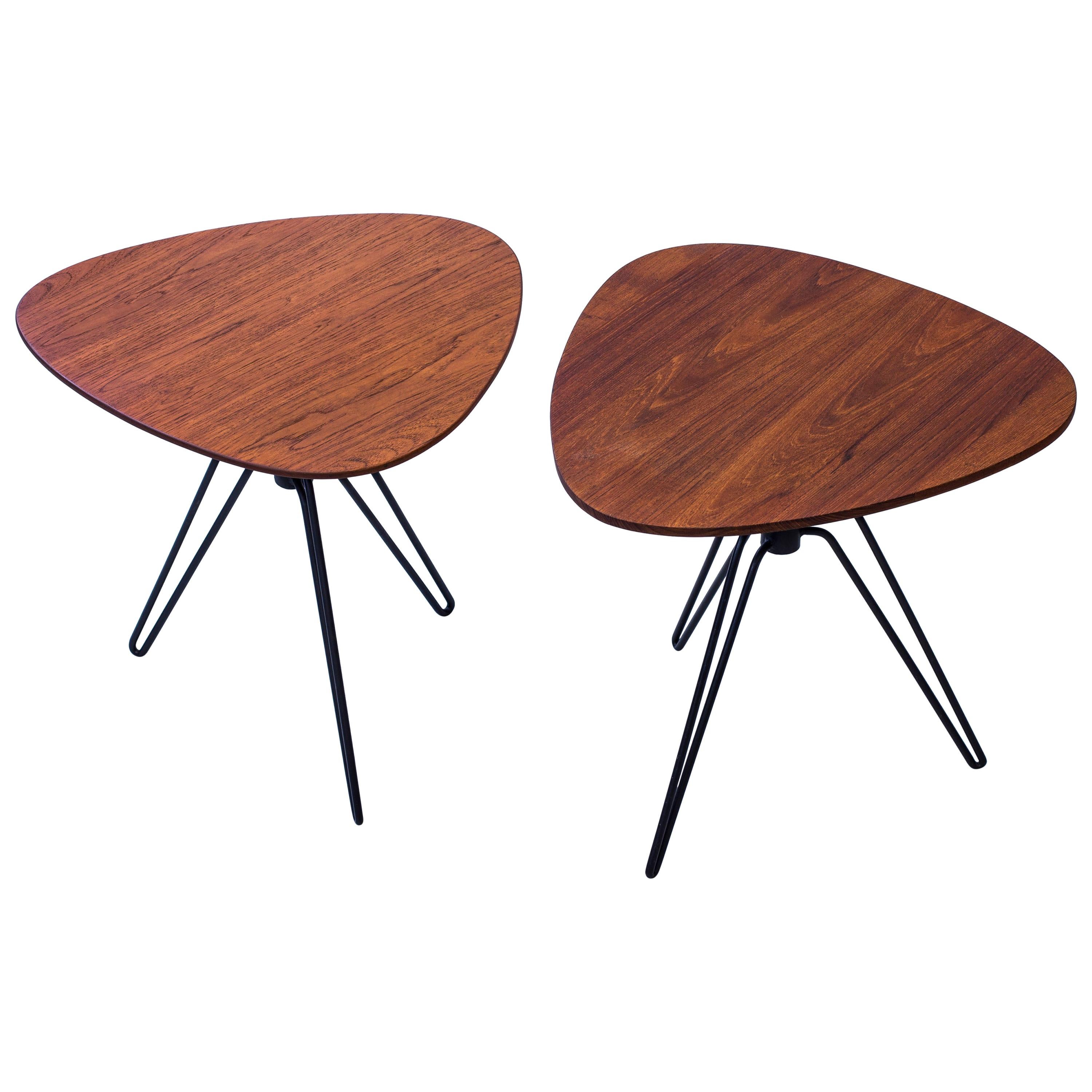 Pair of Side Tables by Hans Agne Jakobsson, Sweden, 1950s