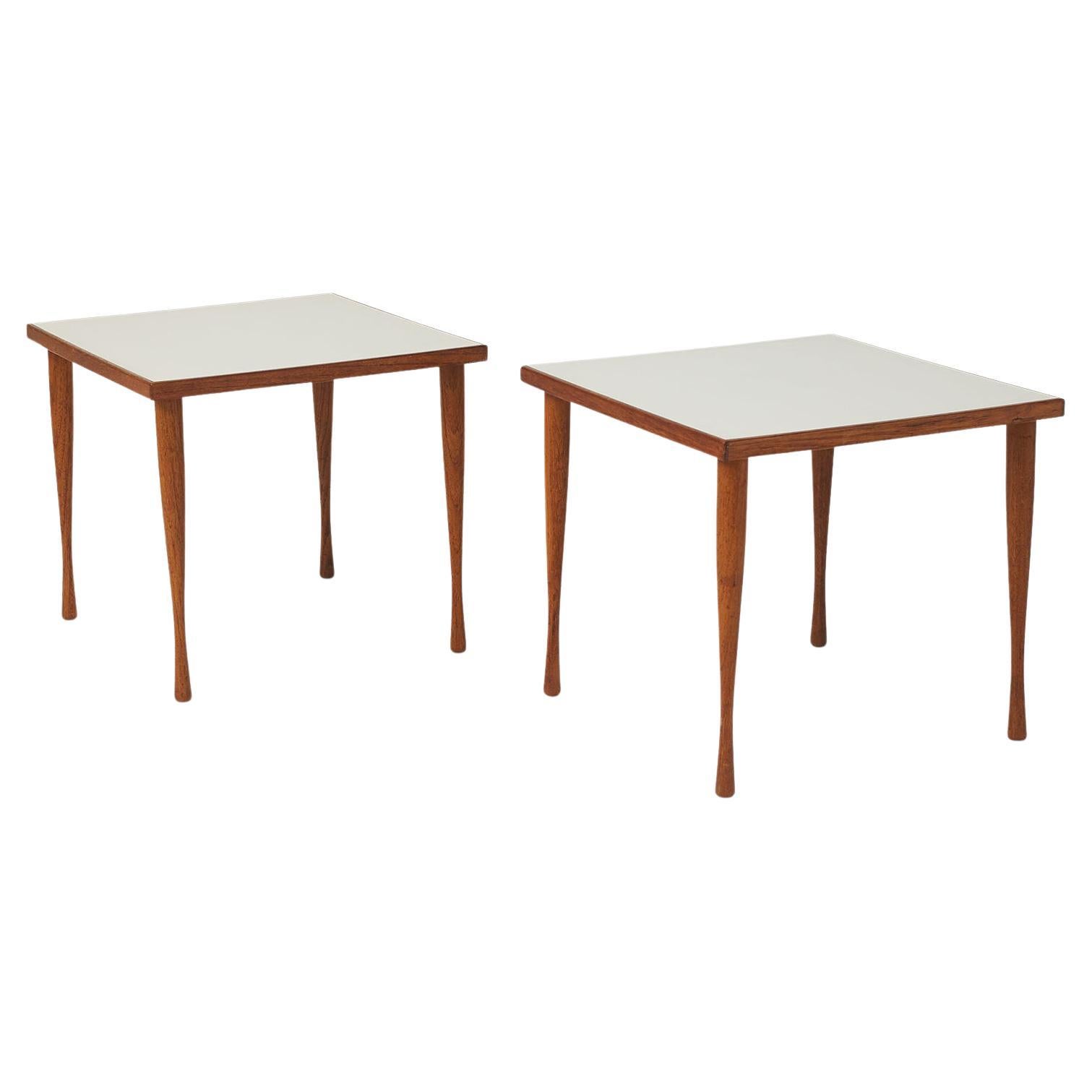 Pair of Side Tables by Hans Andersen For Sale