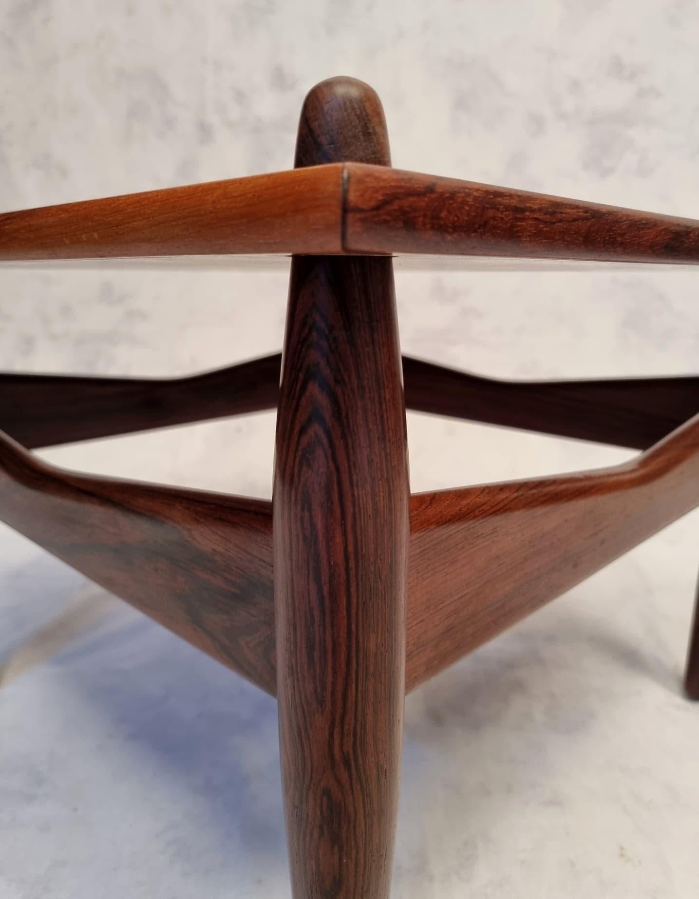 Wood Pair Of Side Tables By Illum Wikkelsø – N°272, Rosewood, Ca 1950 For Sale