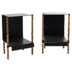 Used Pair of side tables by Jacques Adnet – Compagnie des Arts Français