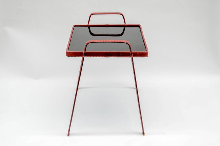 Mid-20th Century Pair of Side Tables by Jacques Adnet