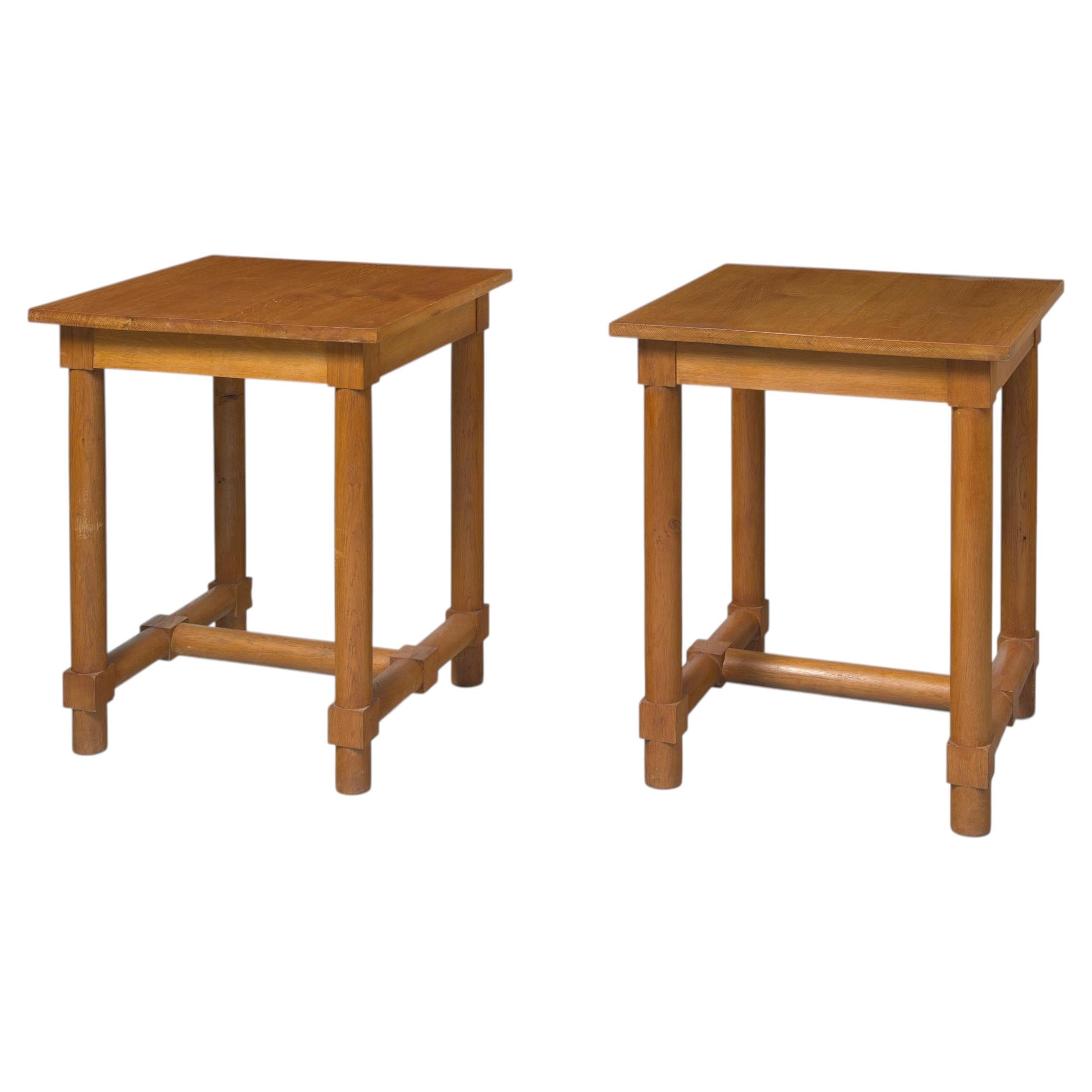 Pair of Side Tables by Jacques Adnet