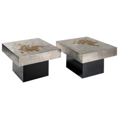 Pair of Side Tables by Jean Claude Dresse, circa 1970