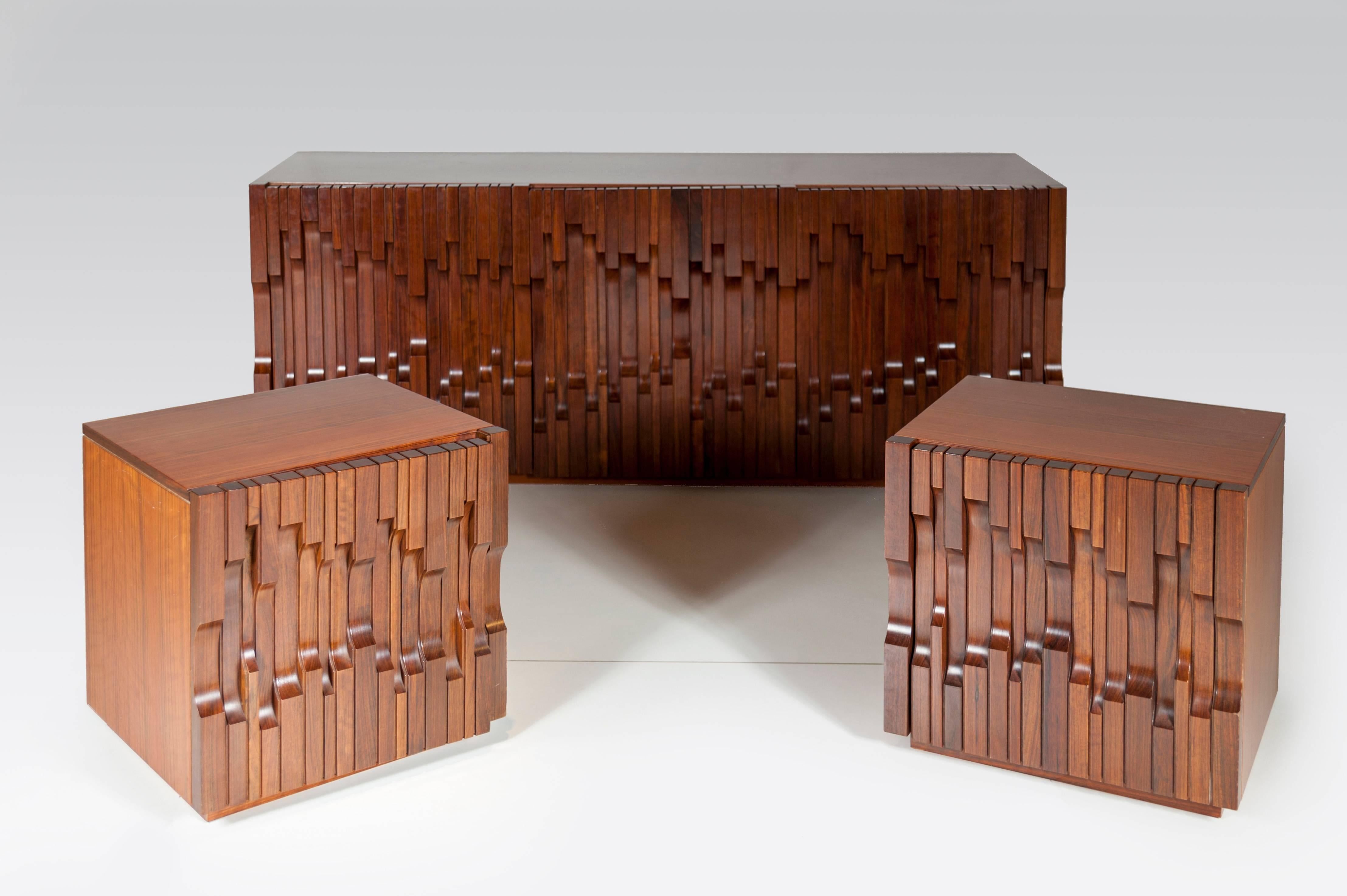 Late 20th Century Pair of Side Tables by Luciano Frigerio Model 