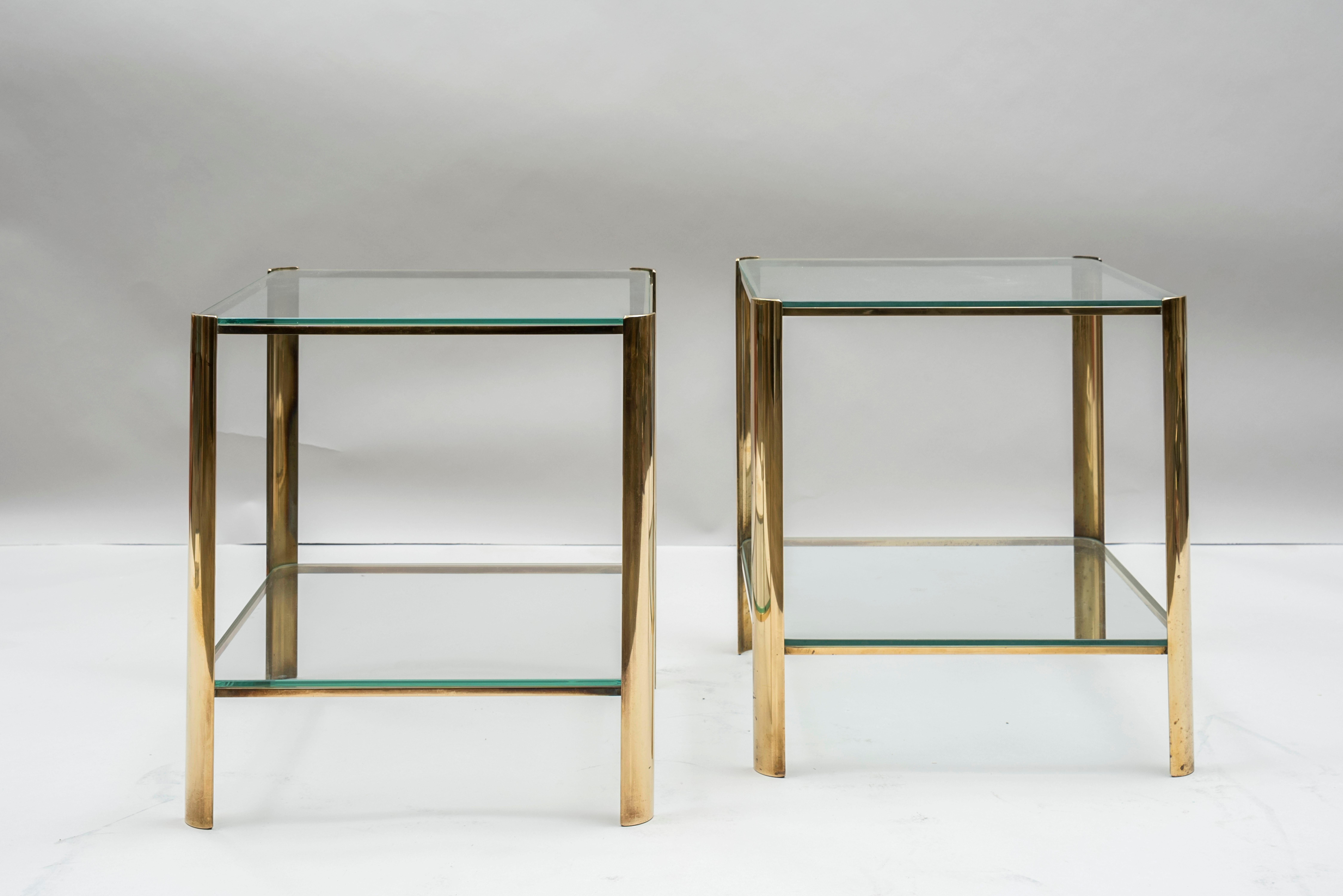 Mid-Century Modern Pair of Side Tables by Maison Malabert