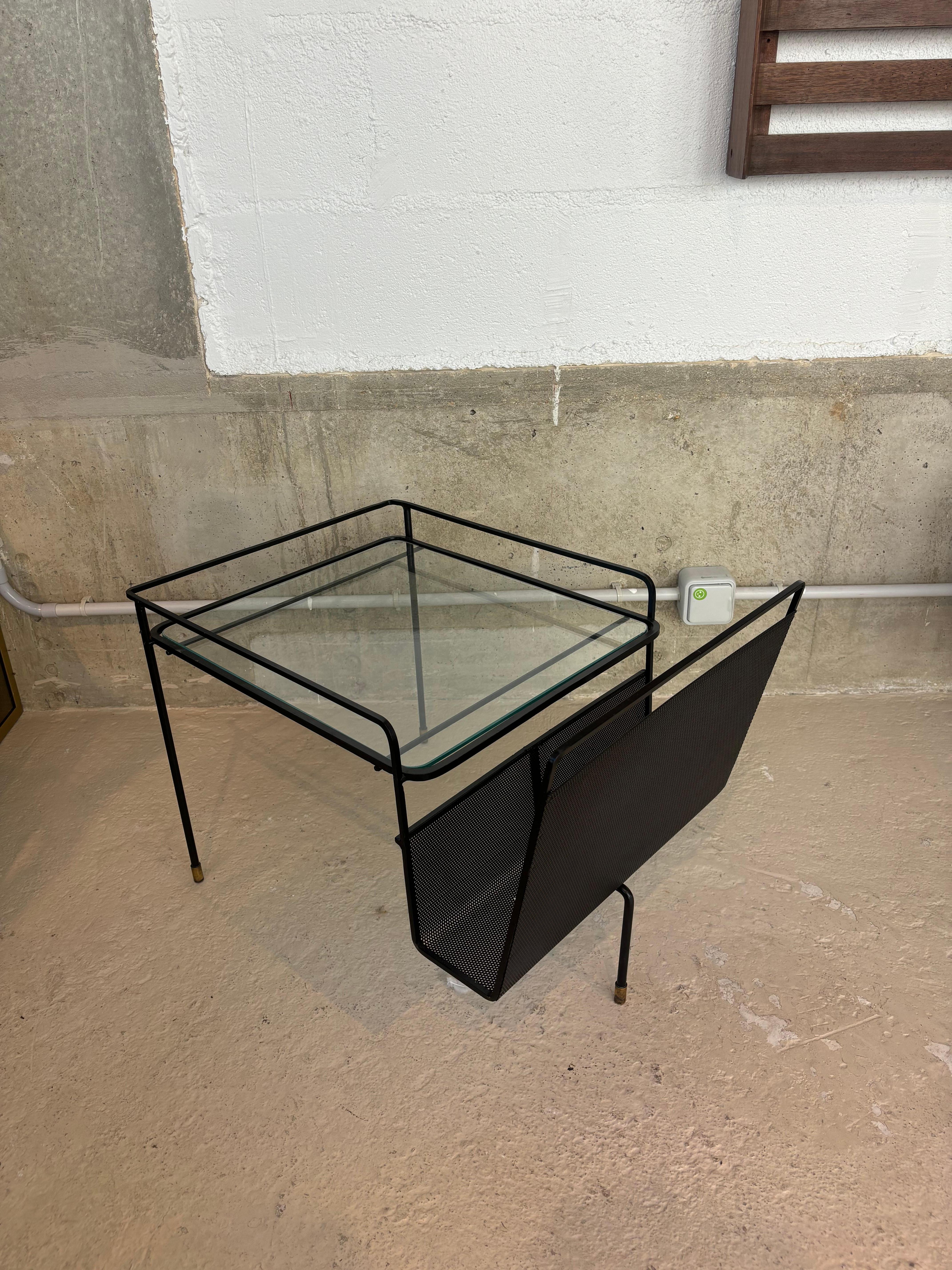 Pair of side tables by Mathieu Matégot For Sale 7