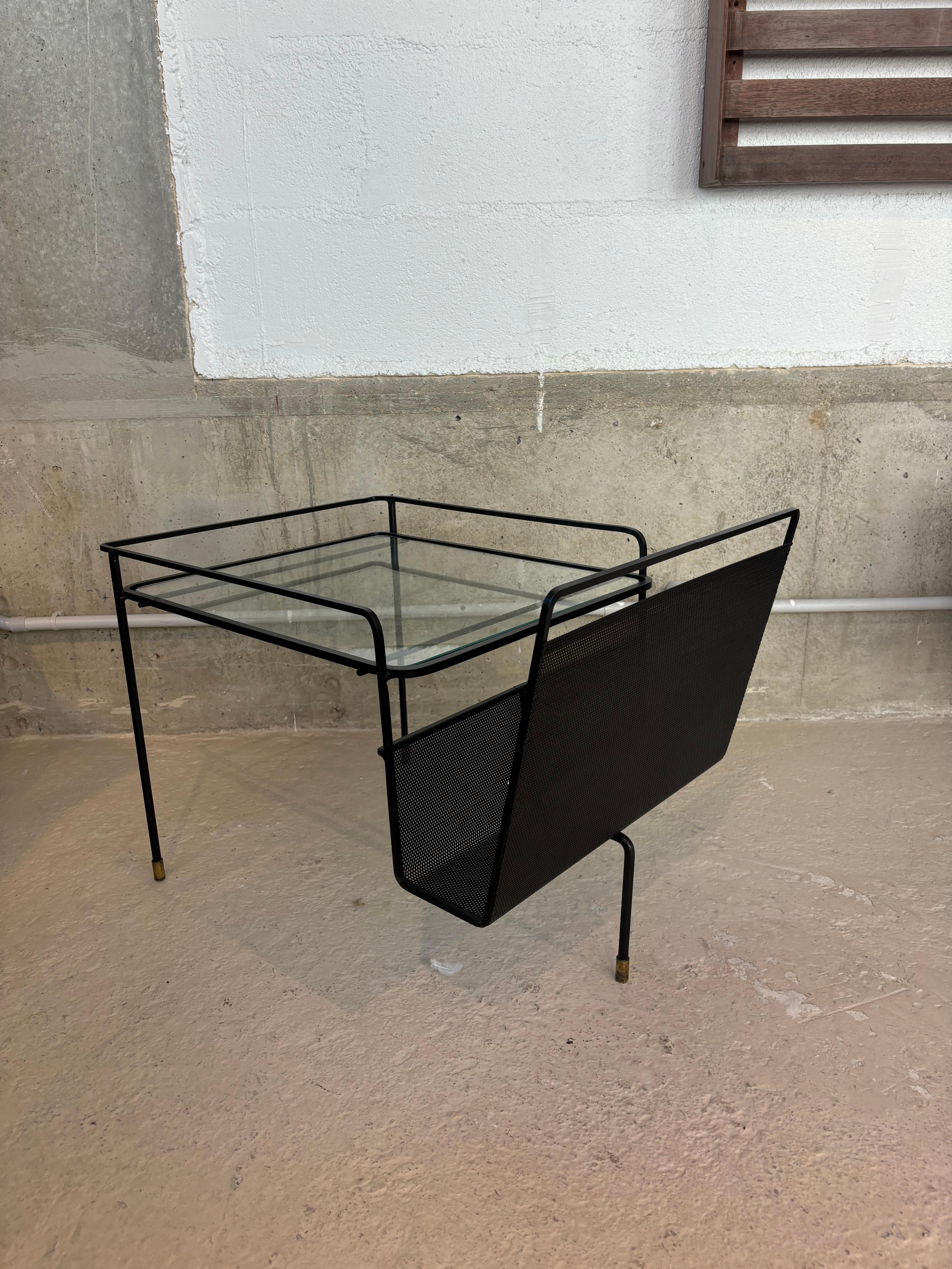 Pair of side tables by Mathieu Matégot For Sale 8