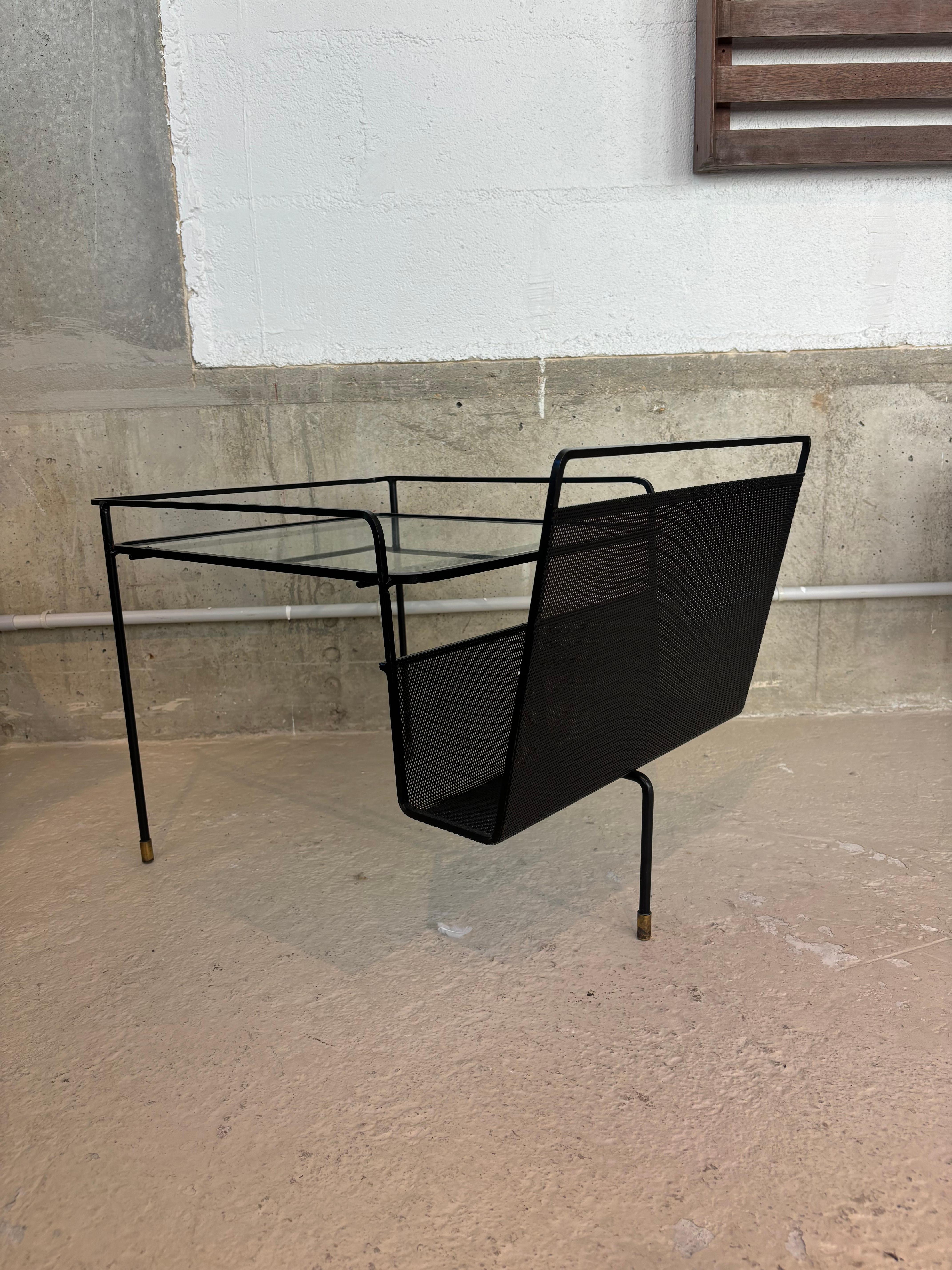 Pair of side tables by Mathieu Matégot For Sale 9