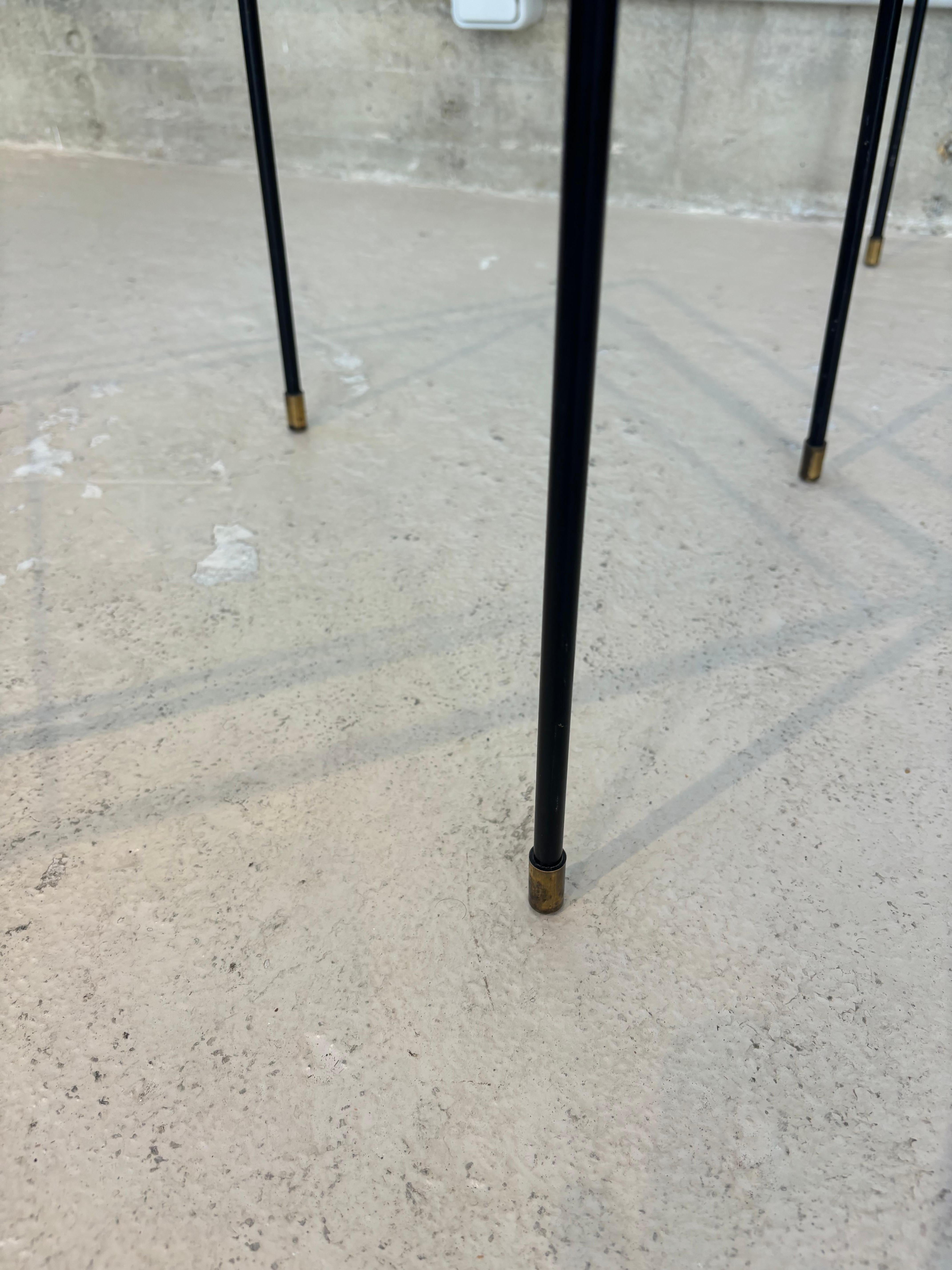 Pair of side tables by Mathieu Matégot For Sale 1