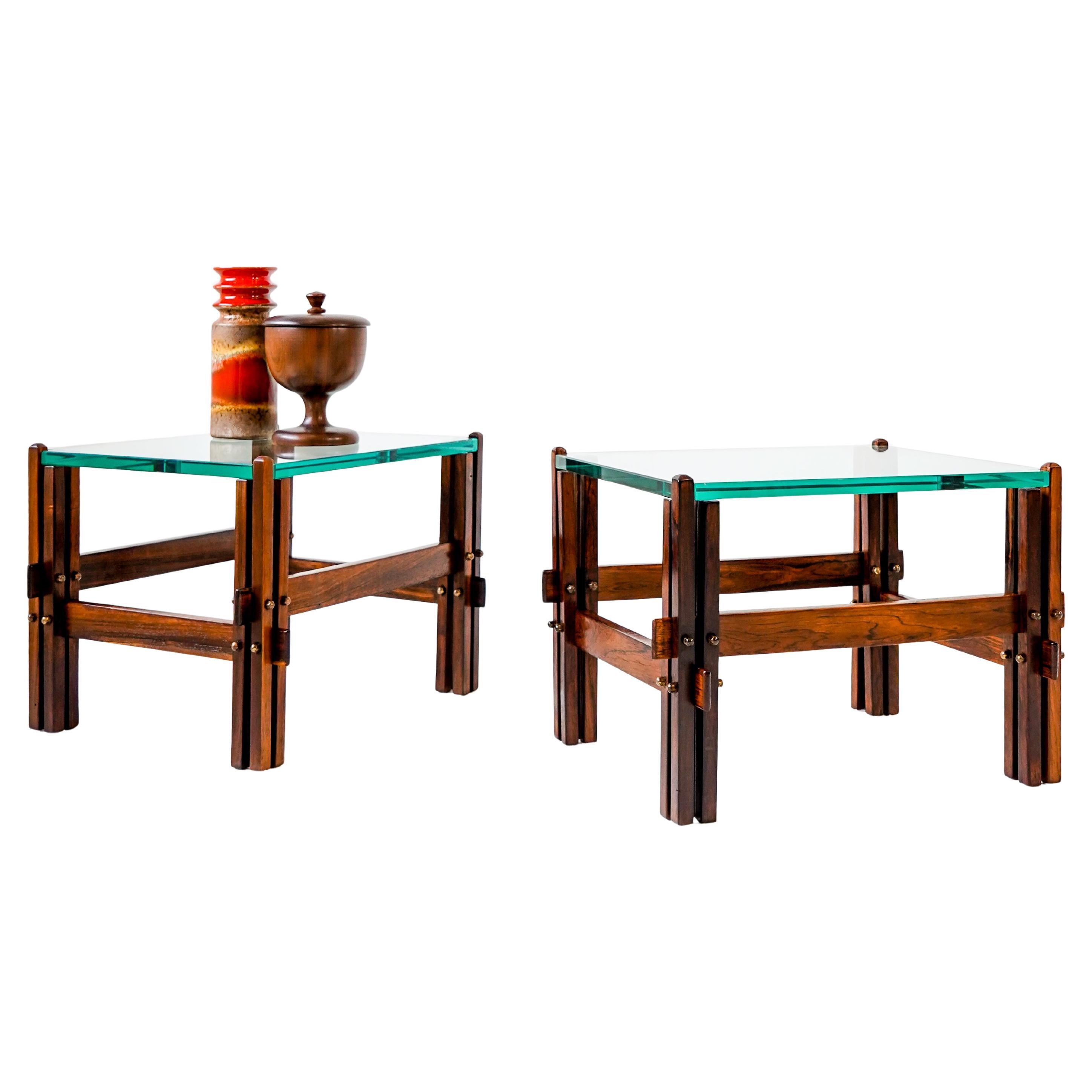 Pair of Side Tables by Móveis Cimo, Brazil, 1960s Brazilian Mid-Century Modern