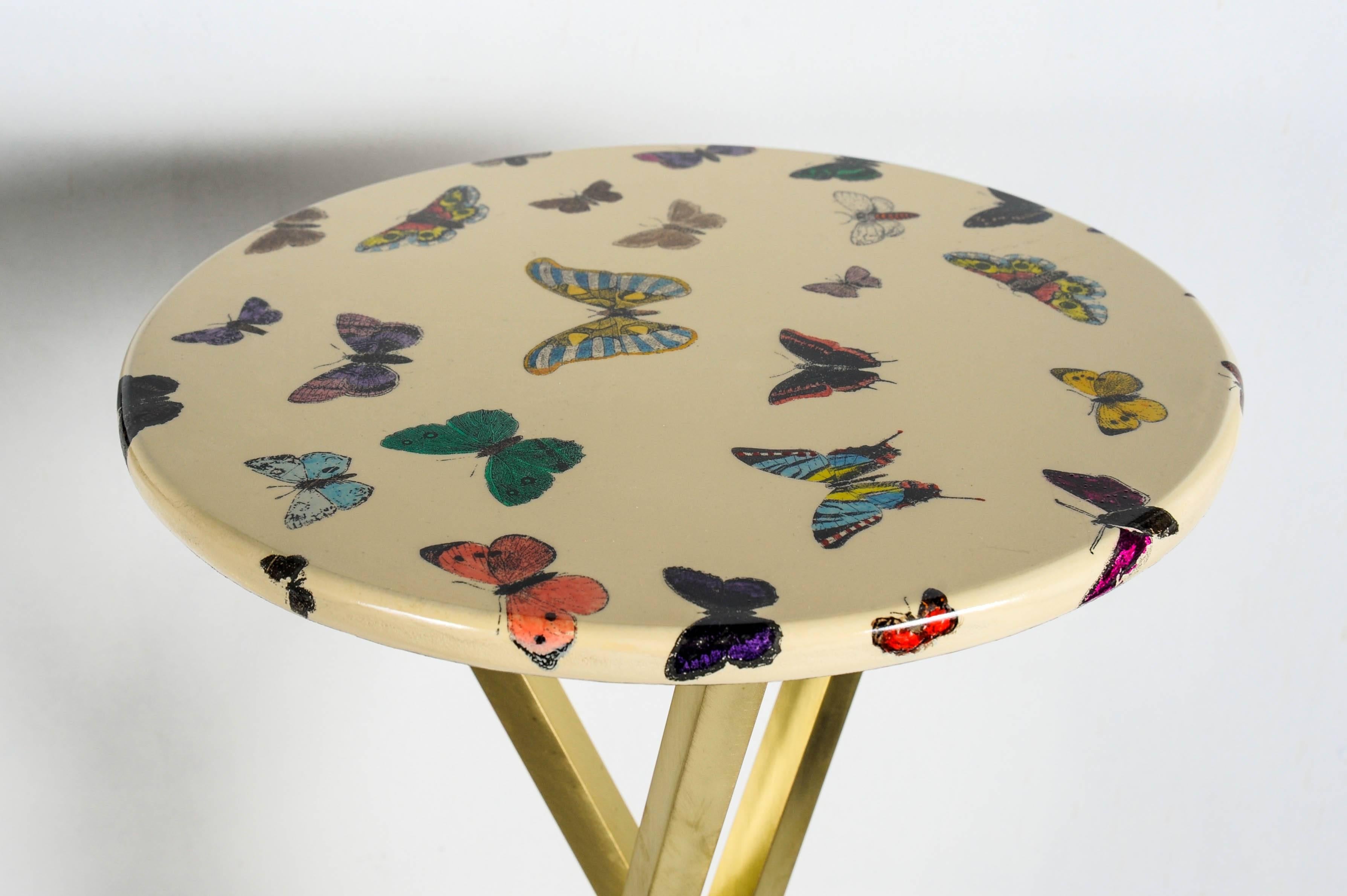 Italian Pair of Side Tables by Piero Fornasetti