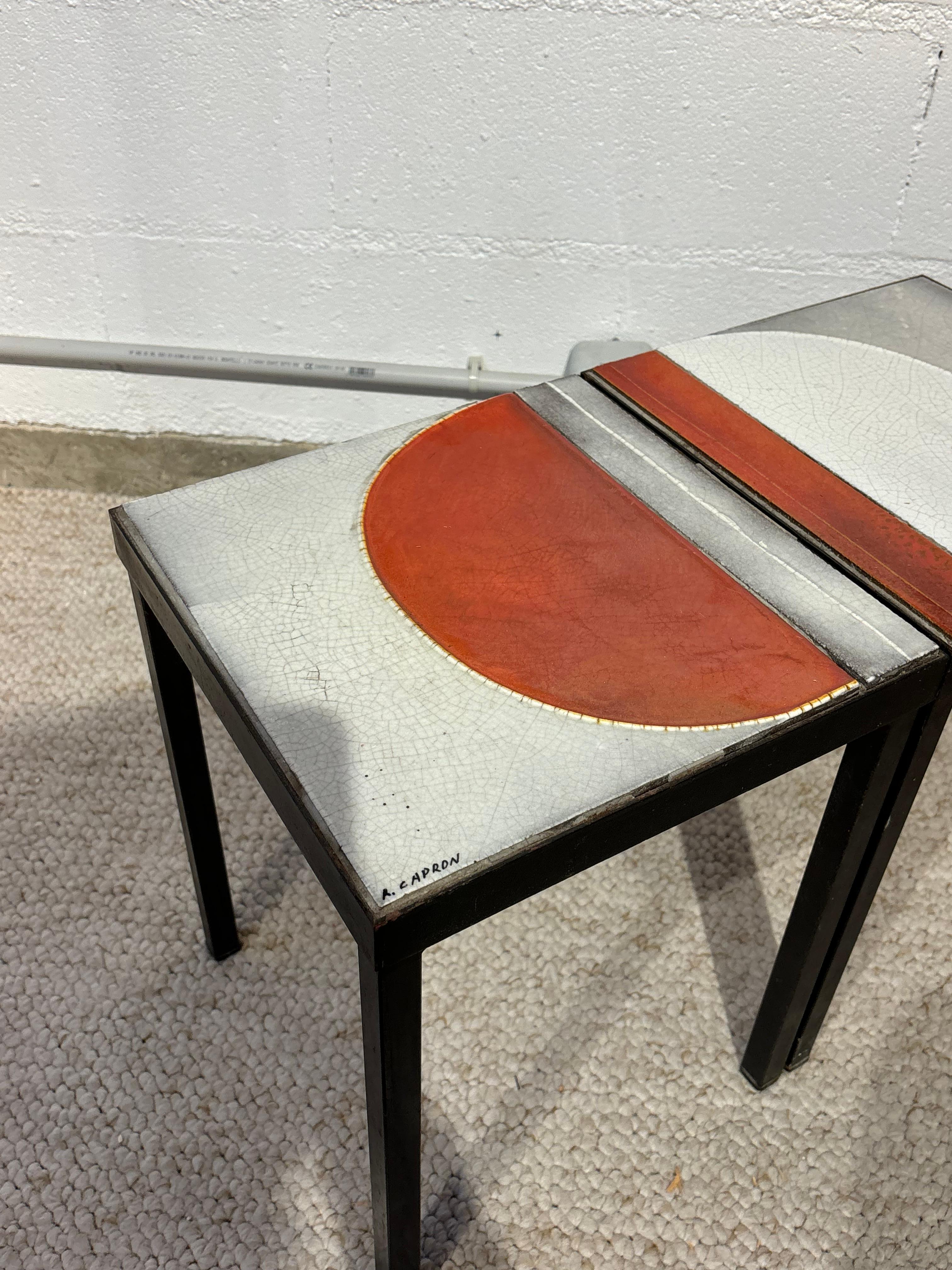 Pair of side tables by Roger Capron in vendita 4