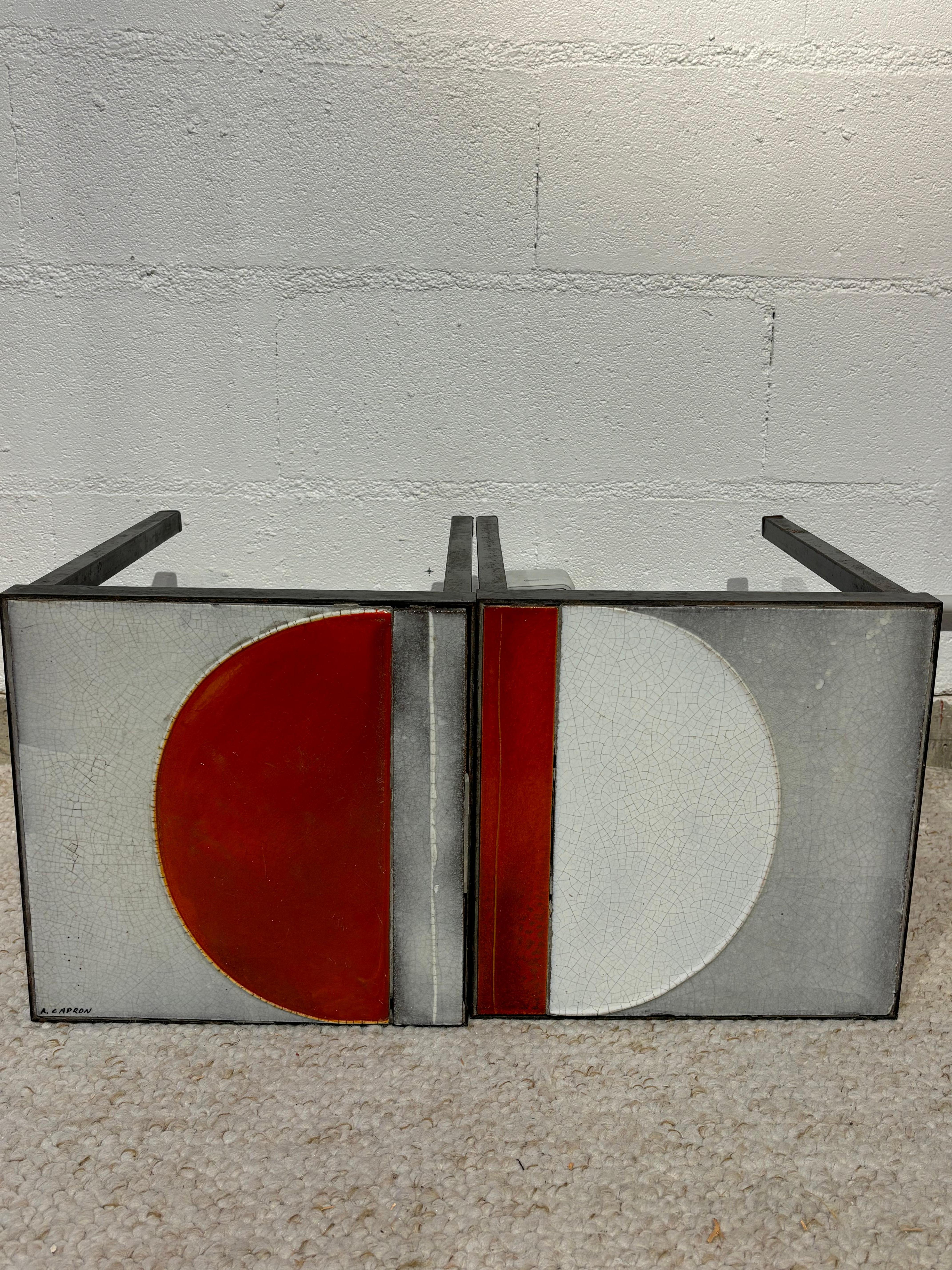 Pair of side tables by Roger Capron in vendita 10