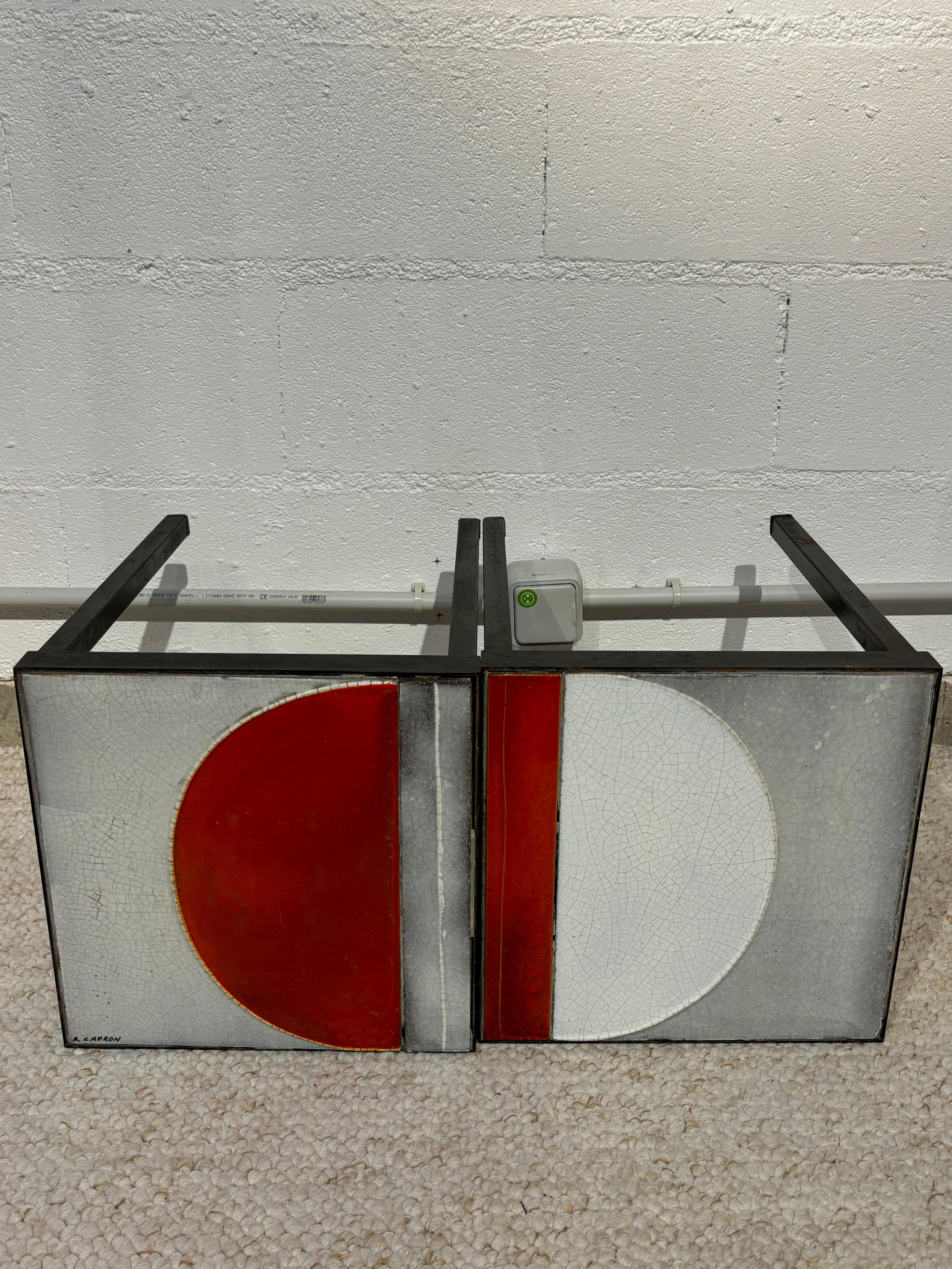 Pair of side tables by Roger Capron in vendita 11