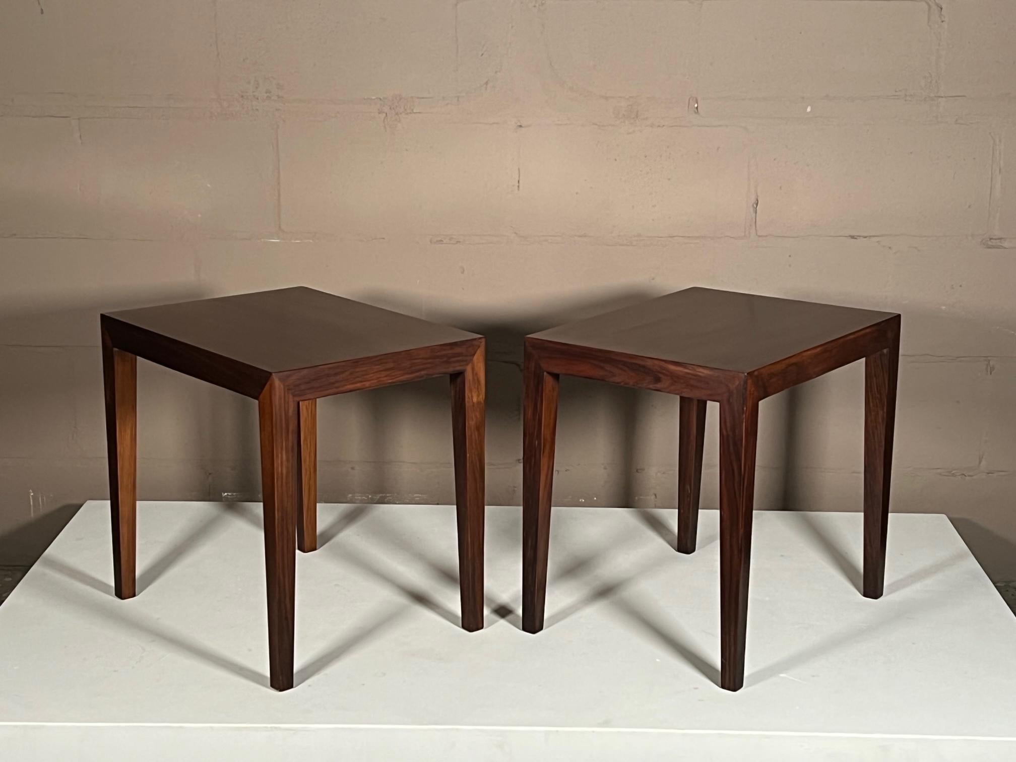 Pair of Side Tables by Severin Hansen in Rosewood 4