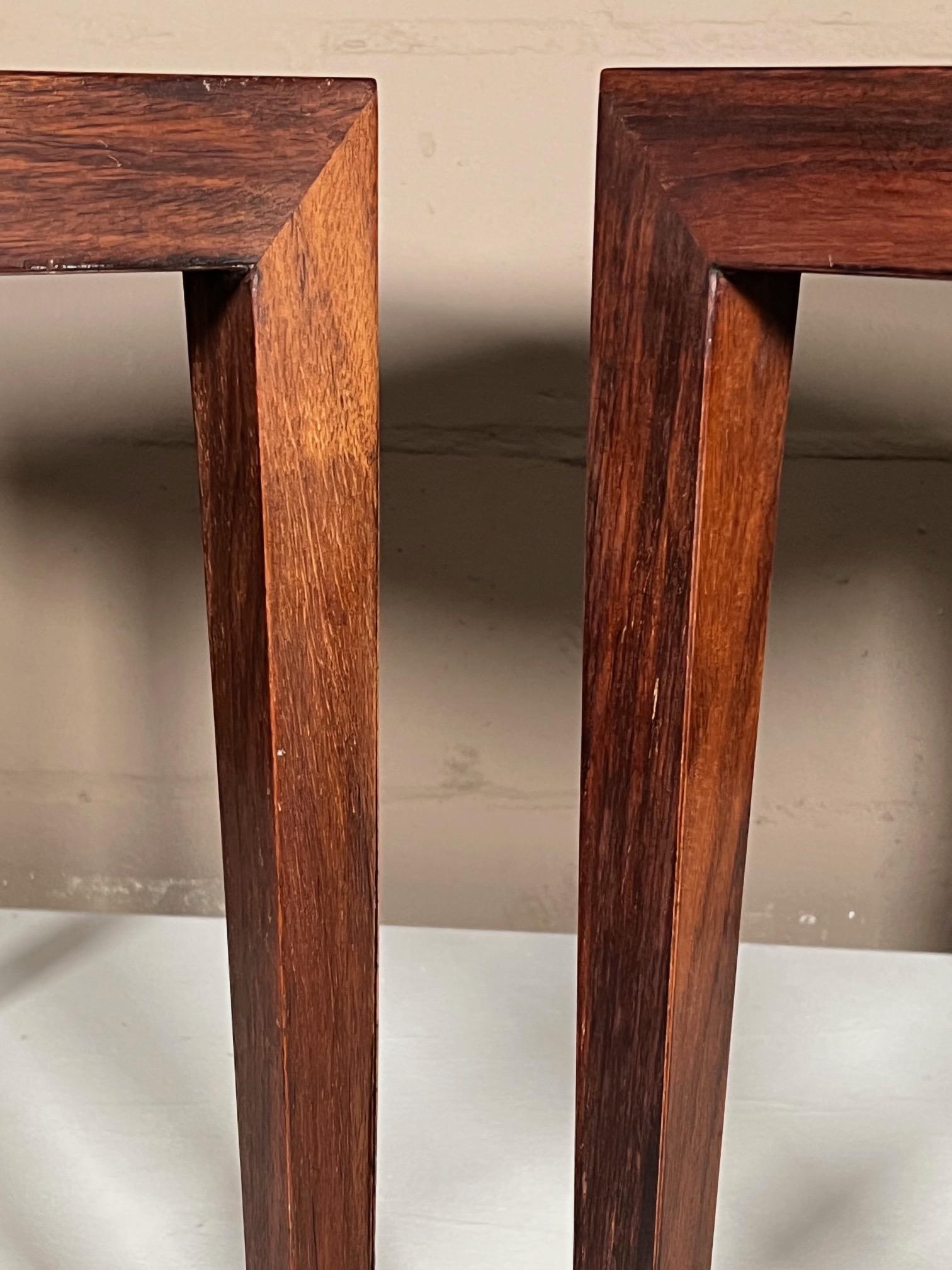 Mid-20th Century Pair of Side Tables by Severin Hansen in Rosewood