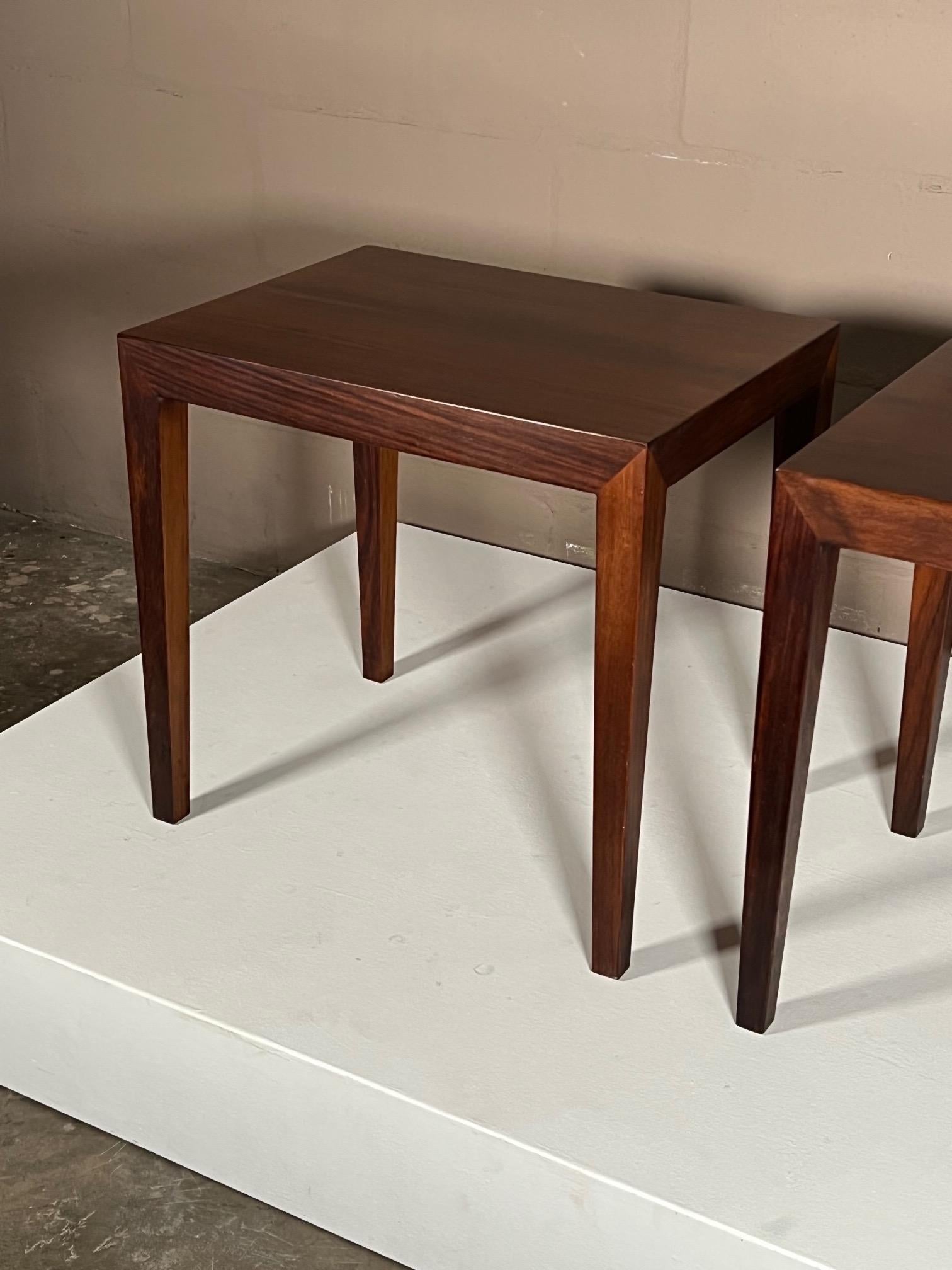 Pair of Side Tables by Severin Hansen in Rosewood 3