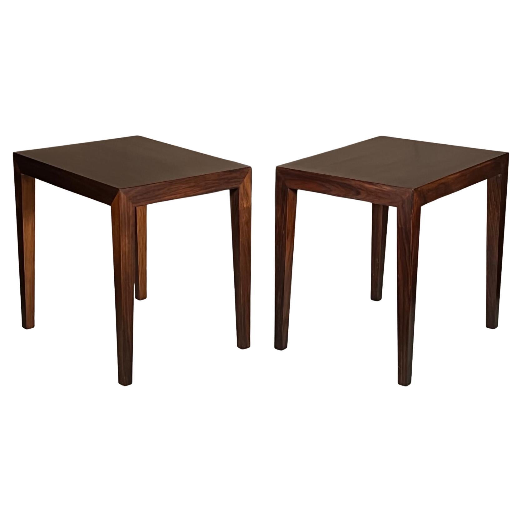 Pair of Side Tables by Severin Hansen in Rosewood