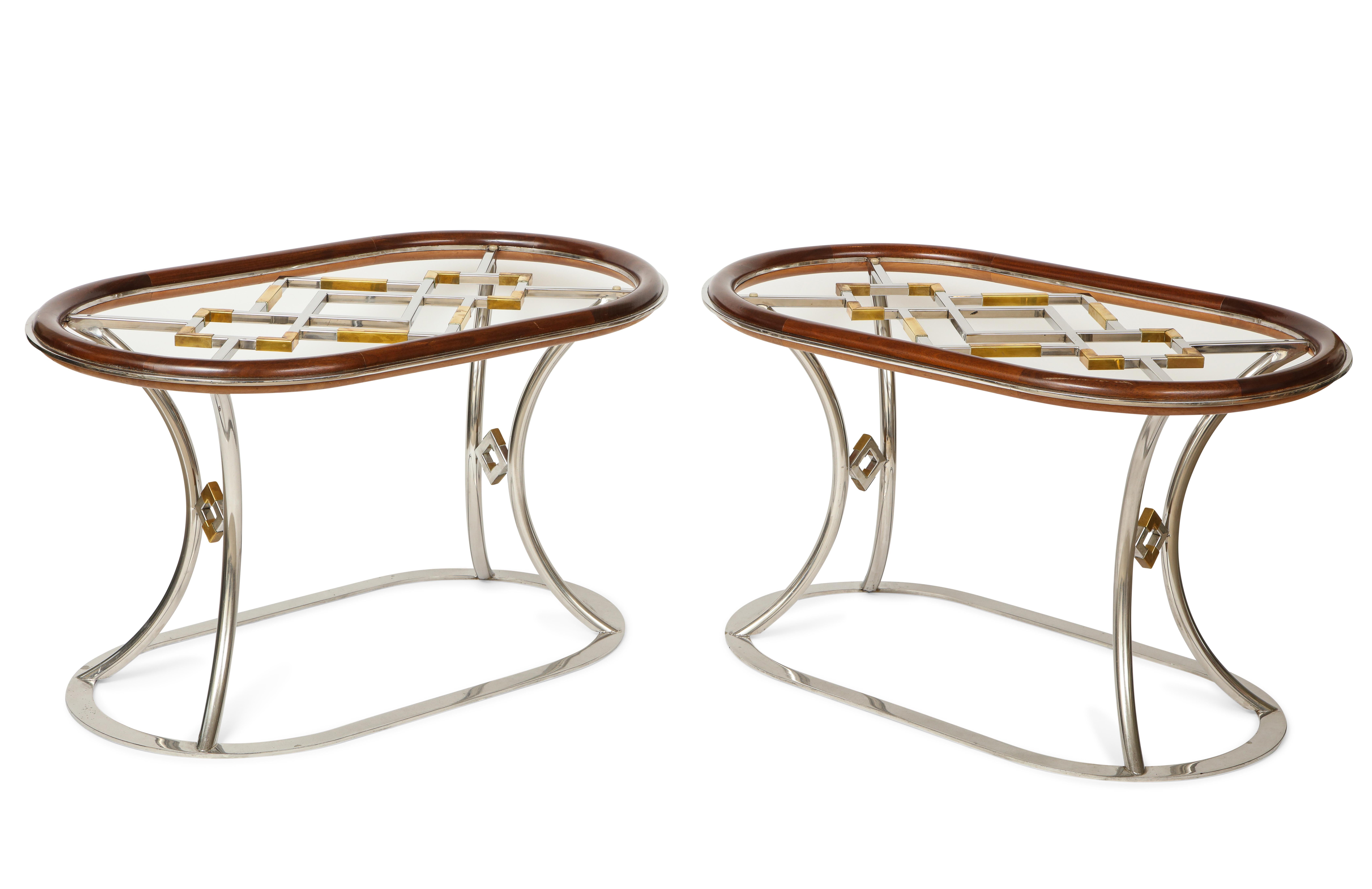 French Pair of Maison Jansen Side Tables 