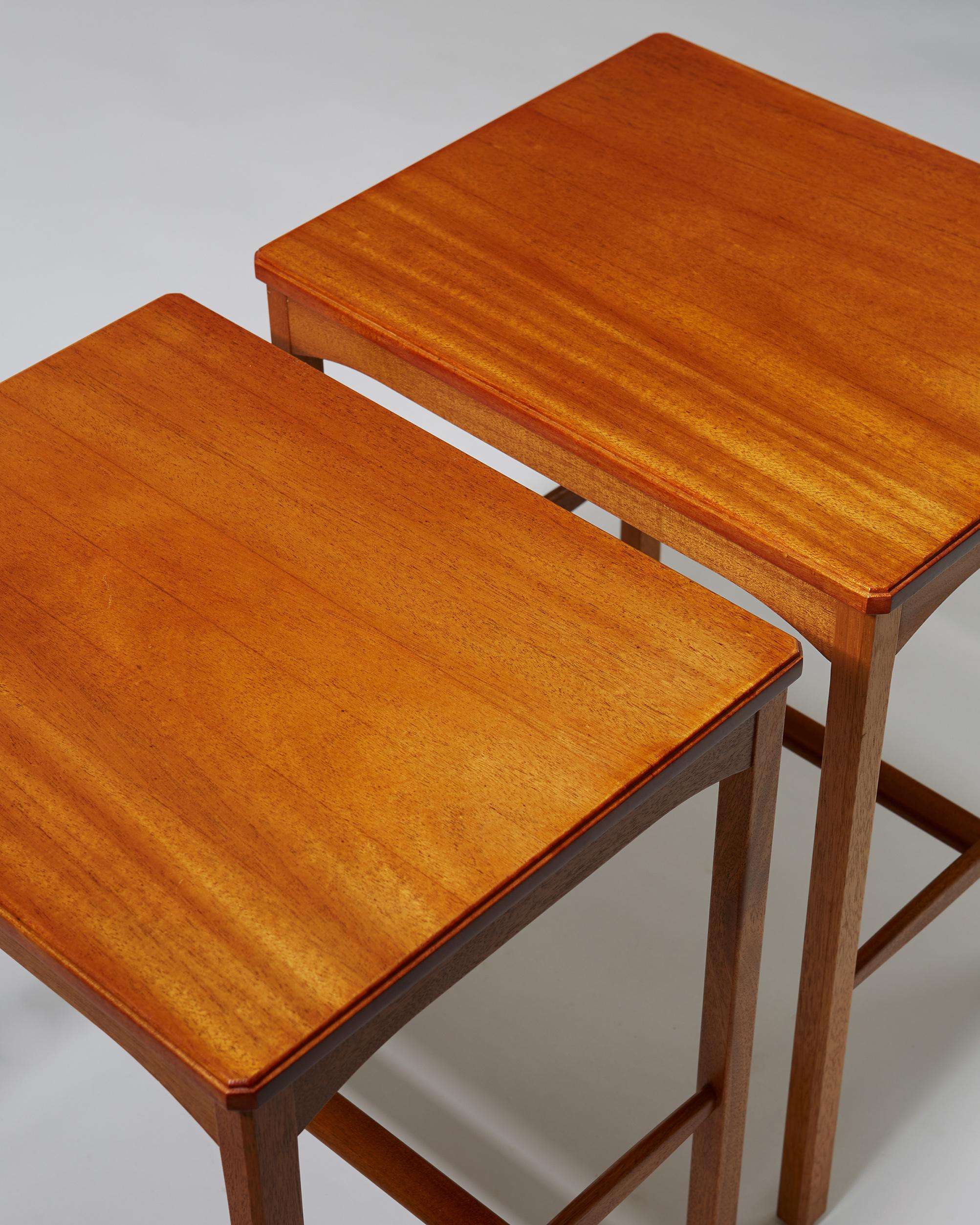 Pair of Side Tables Designed by Carl Malmsten for Carl Löfving & Söner, Sweden 1
