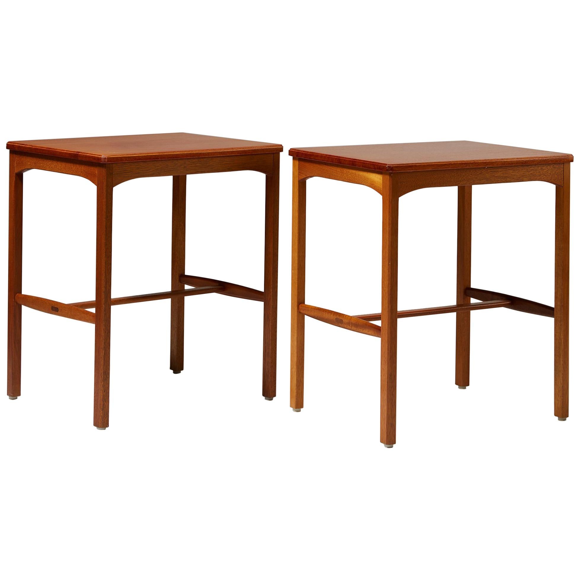 Pair of Side Tables Designed by Carl Malmsten for Carl Löfving & Söner, Sweden