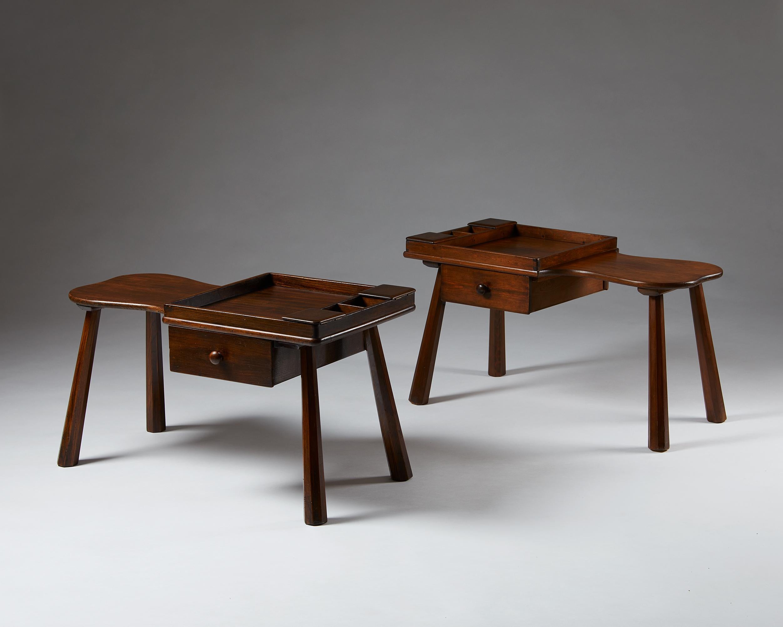 Pair of Side Tables Designed by Ericson Taserud, Sweden, 1963 In Good Condition In Stockholm, SE