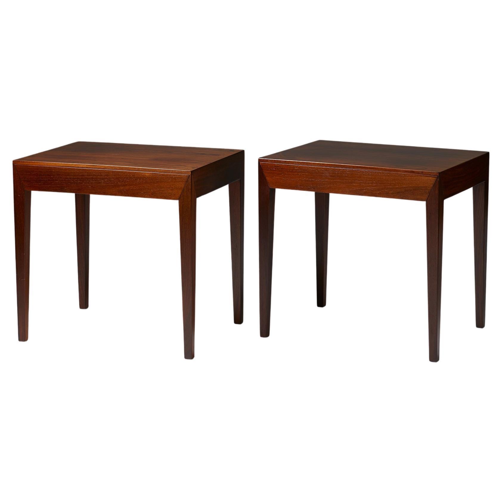Pair of Side Tables Designed by Severin Hansen Jr for Haslev Möbelsnedkeri