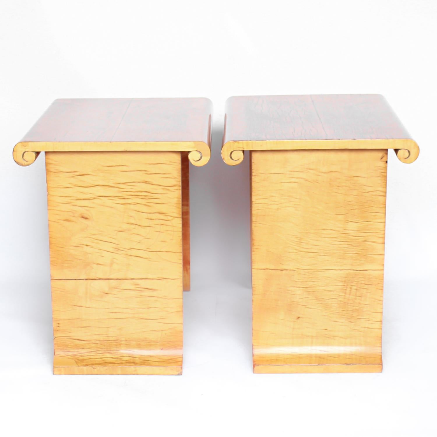 British Pair of Art Deco Side Tables by Harry & Lou Epstein 