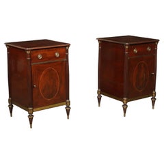 Pair of Side Tables George IV Brass Mahogany, England, Early 19 Century