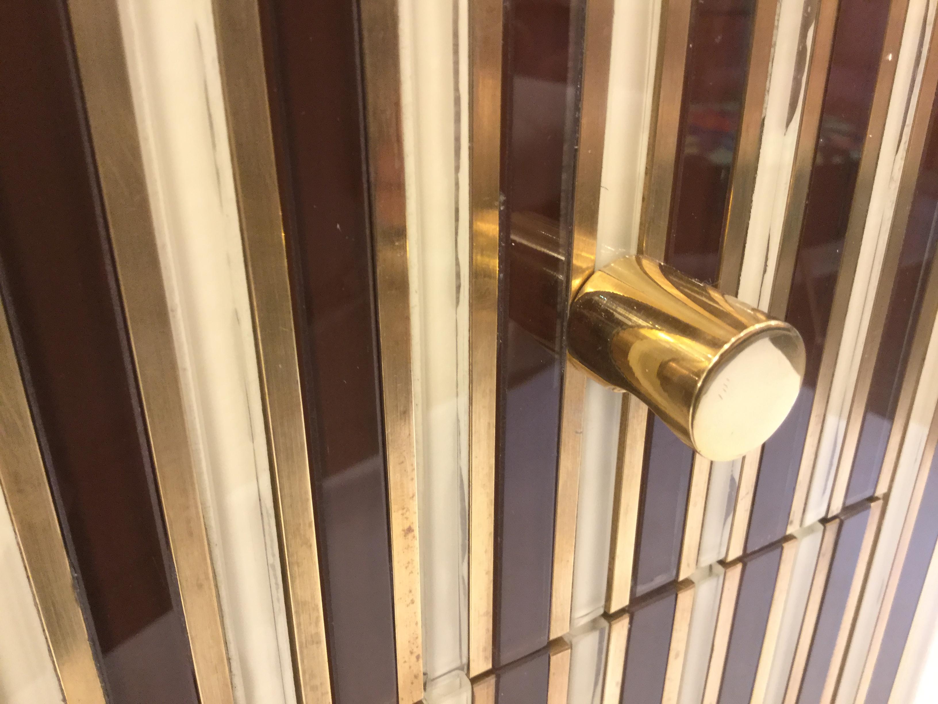 Pair of Side Tables in Glass and Brass, Italy, 1960s In Good Condition In London, GB