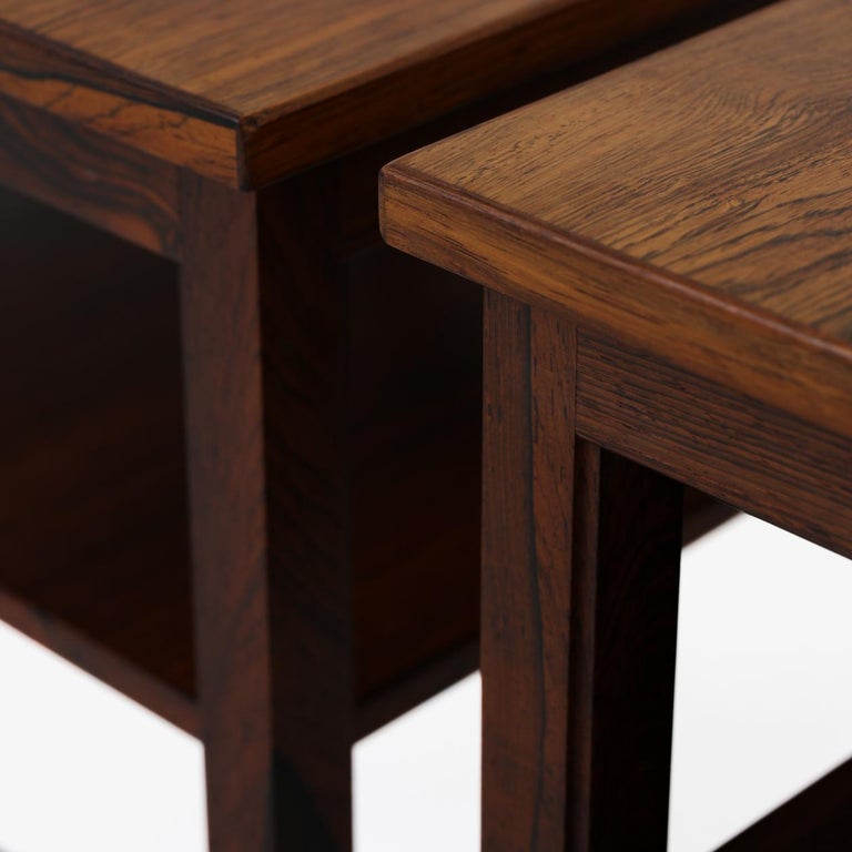 Pair of Side Tables in Rosewood For Sale at 1stDibs