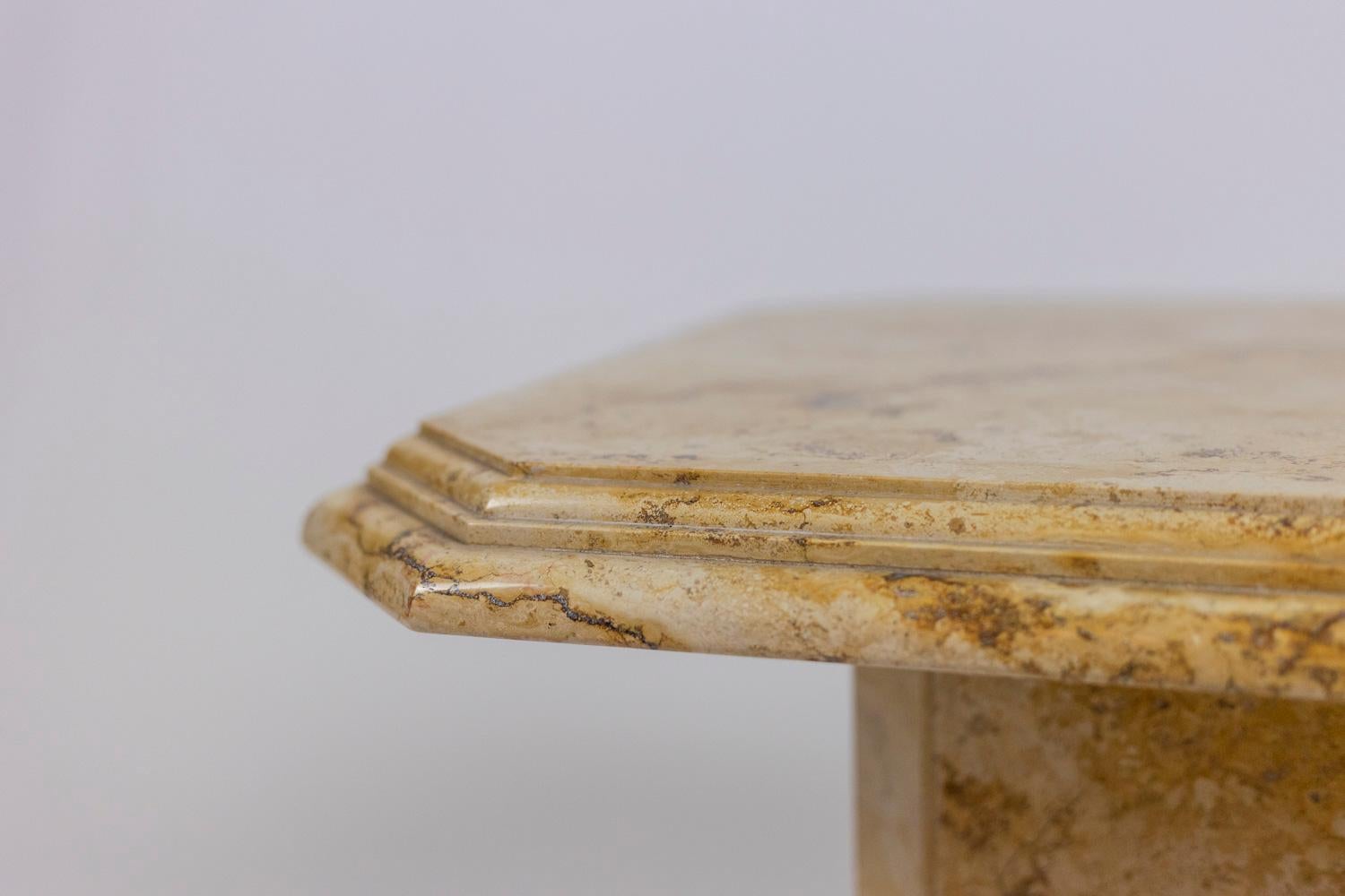 Pair of Side Tables in Sienna Marble, 1970s For Sale 1
