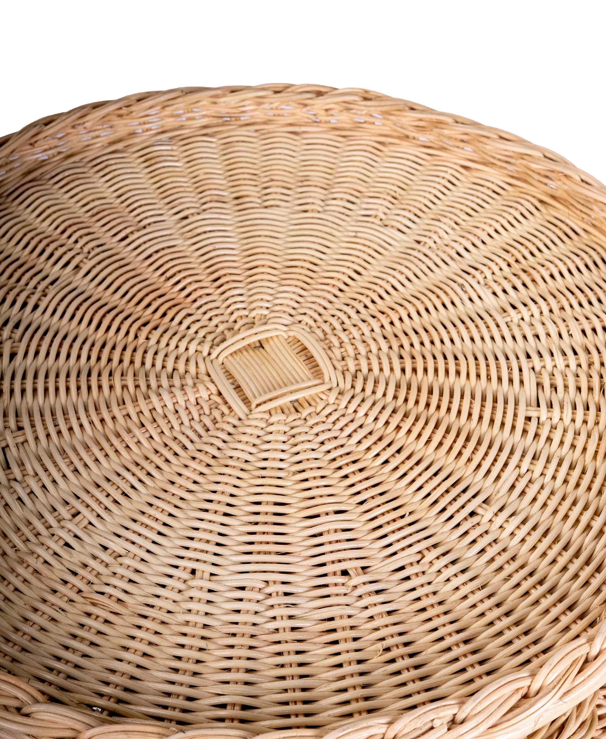 Pair of Side Tables in the Shape of Wicker Elephants 4