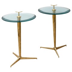 Pair of Side Tables in the Style of Fontana Arte, circa 2000