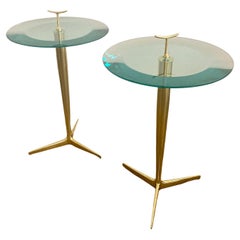 Pair of Side Tables in the Style of Fontana Arte, circa 2000