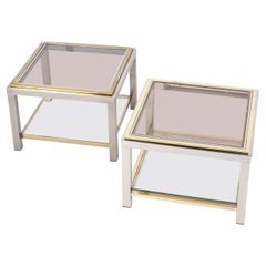 Pair of Side Tables in the style of Jean Charles or Guy Lefevre French, c. 1970s