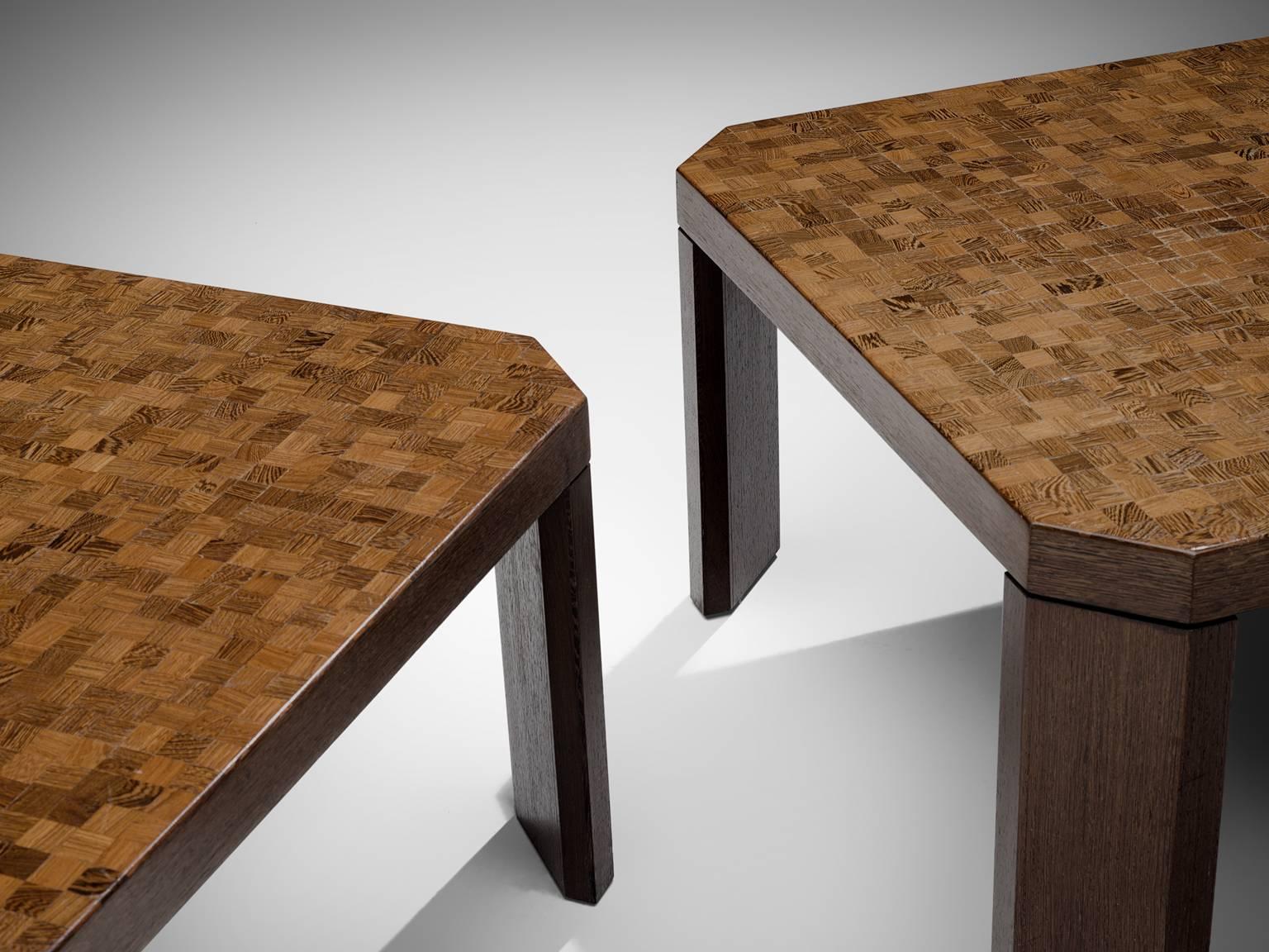 Pair of Side Tables in Wenge 1