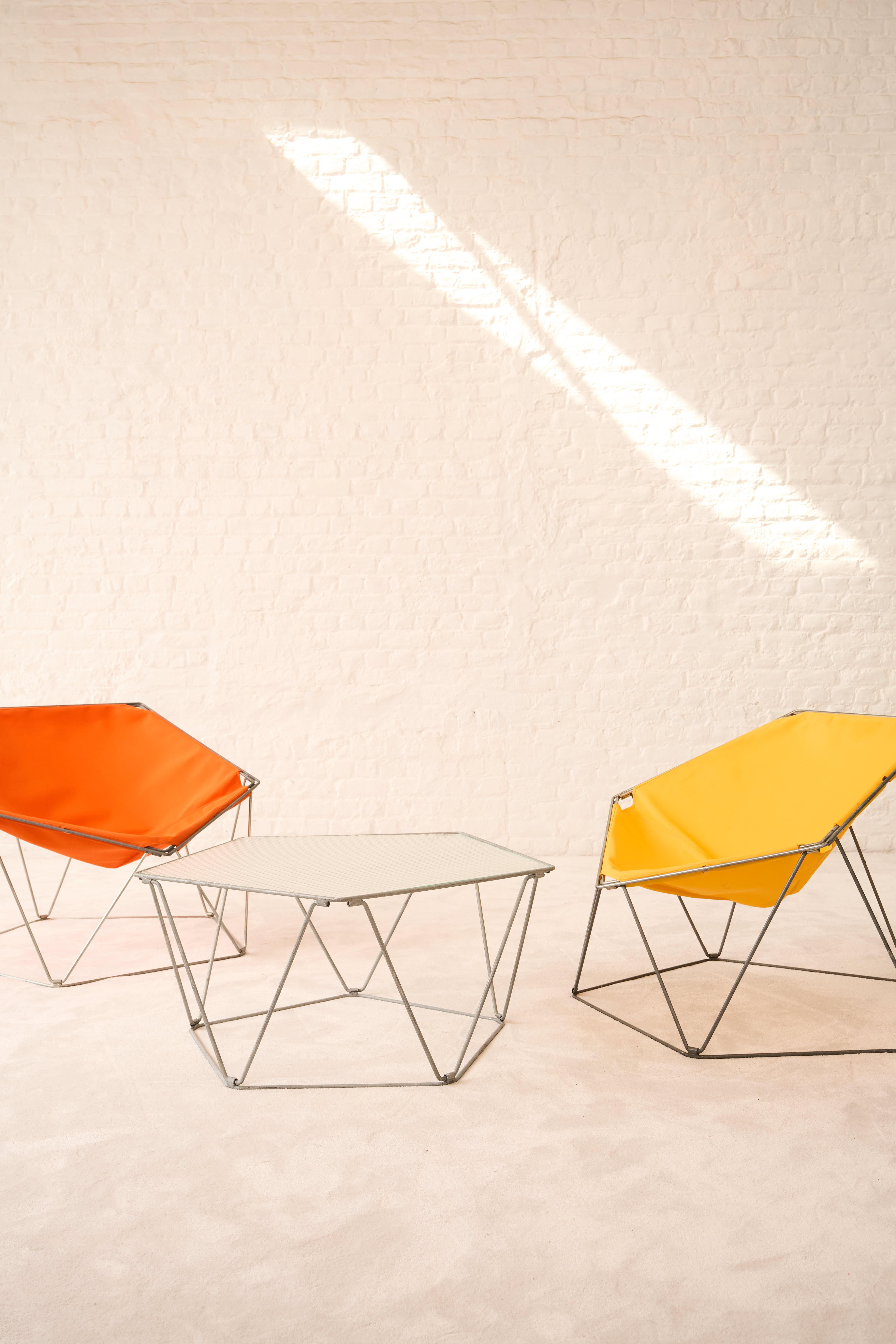 PAIR OF SIDE TABLES Jean-Paul Barray & Kim Moltzer For Sale 1