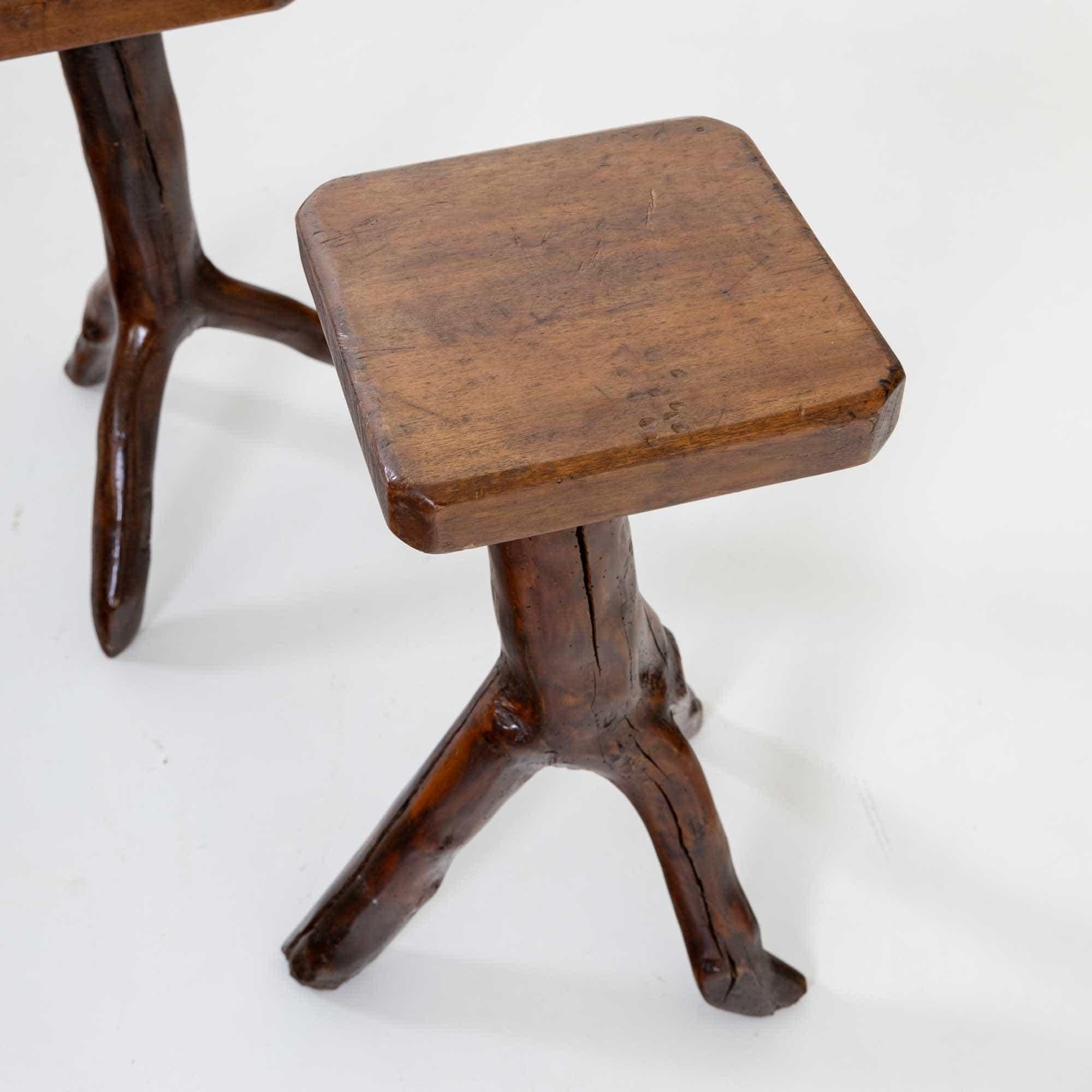 German Pair of side tables made from tree branches, 20th Century For Sale