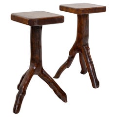 Vintage Pair of side tables made from tree branches, 20th Century
