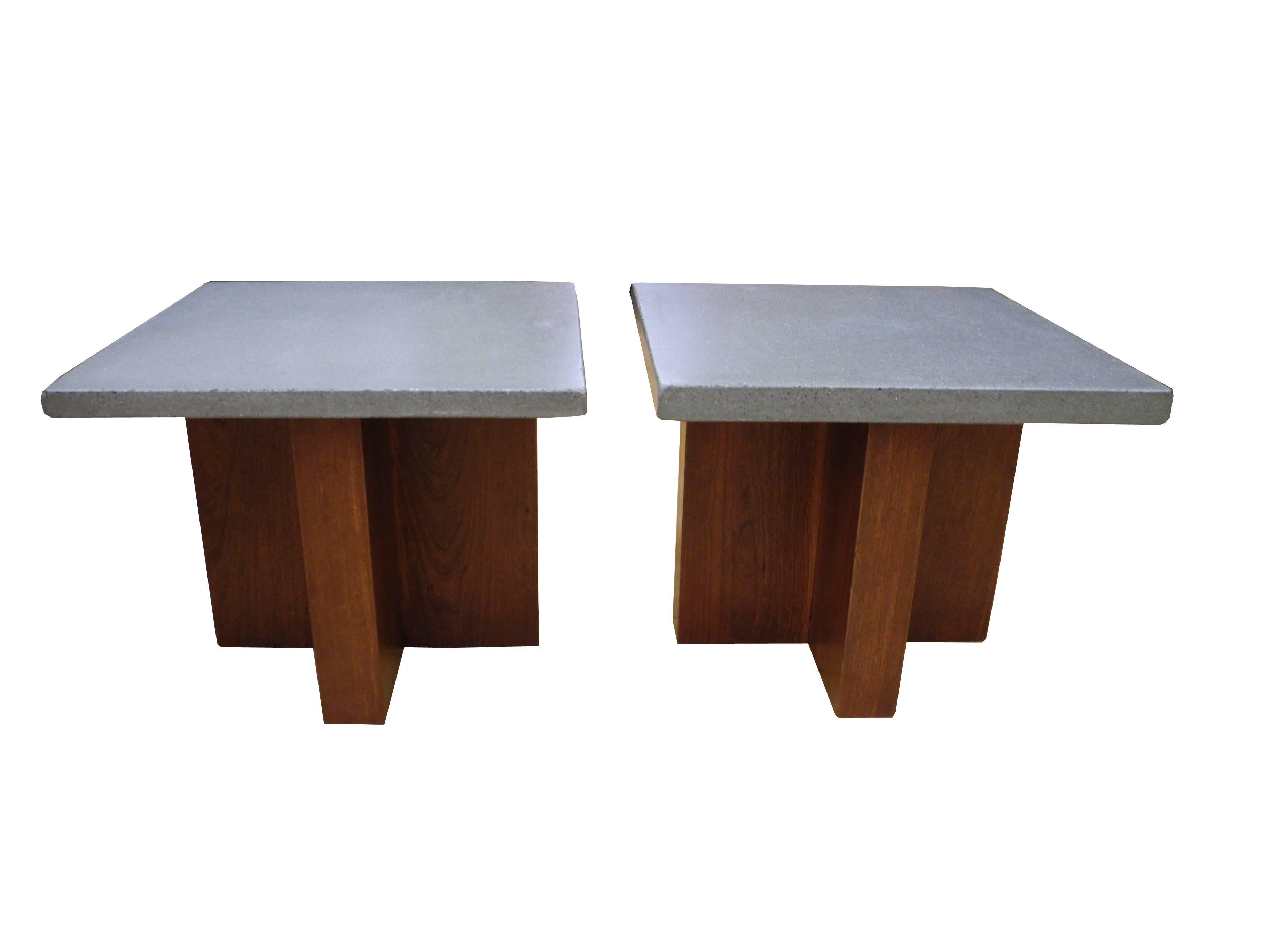 Pair of Side Tables or Nightstands Coffee Tables by CR Design For Sale 4